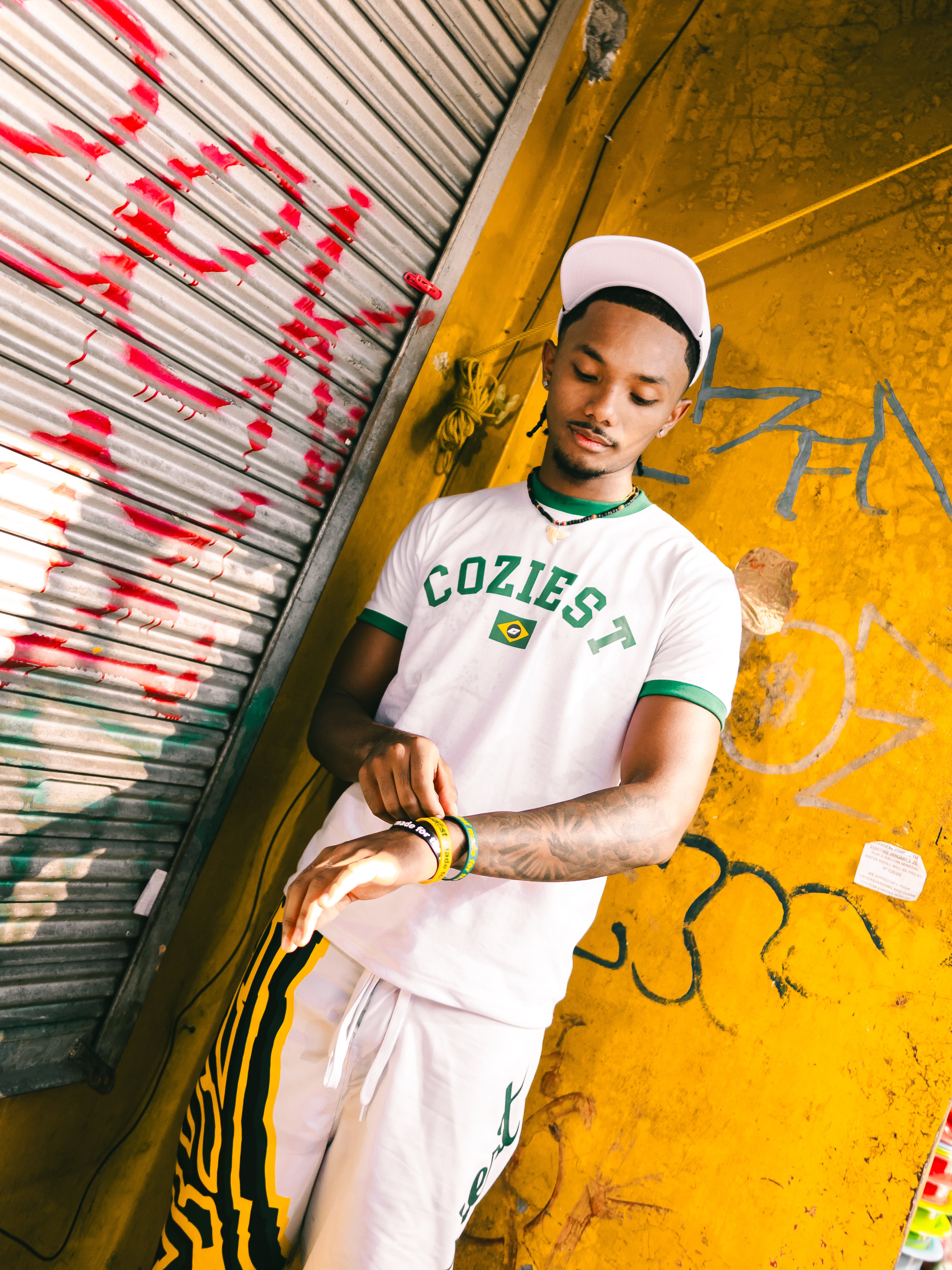 “Summer Ringer” Tee in White Colorway
