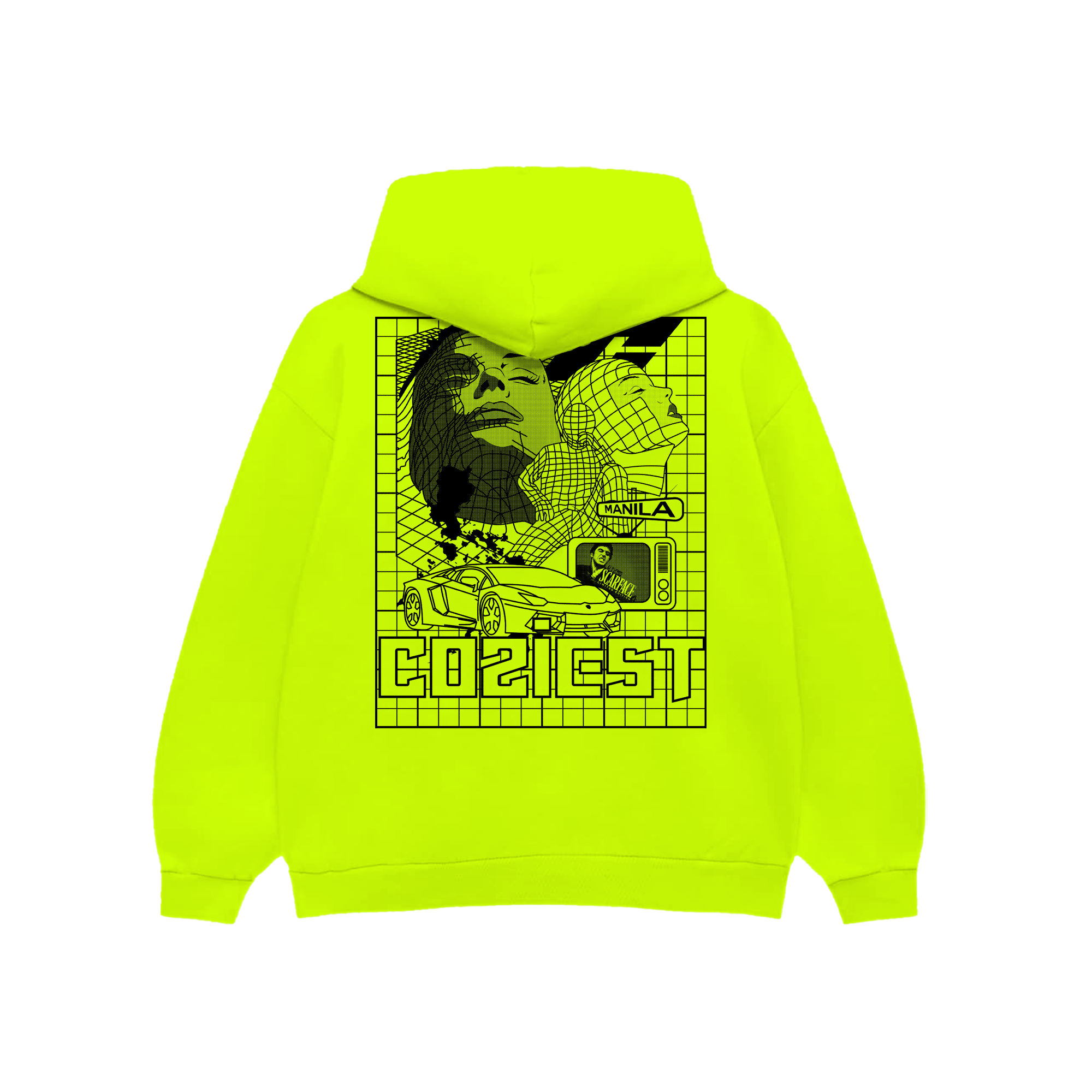 "Cozy Movements V.1" Hoodie in Yellow Green Colorway
