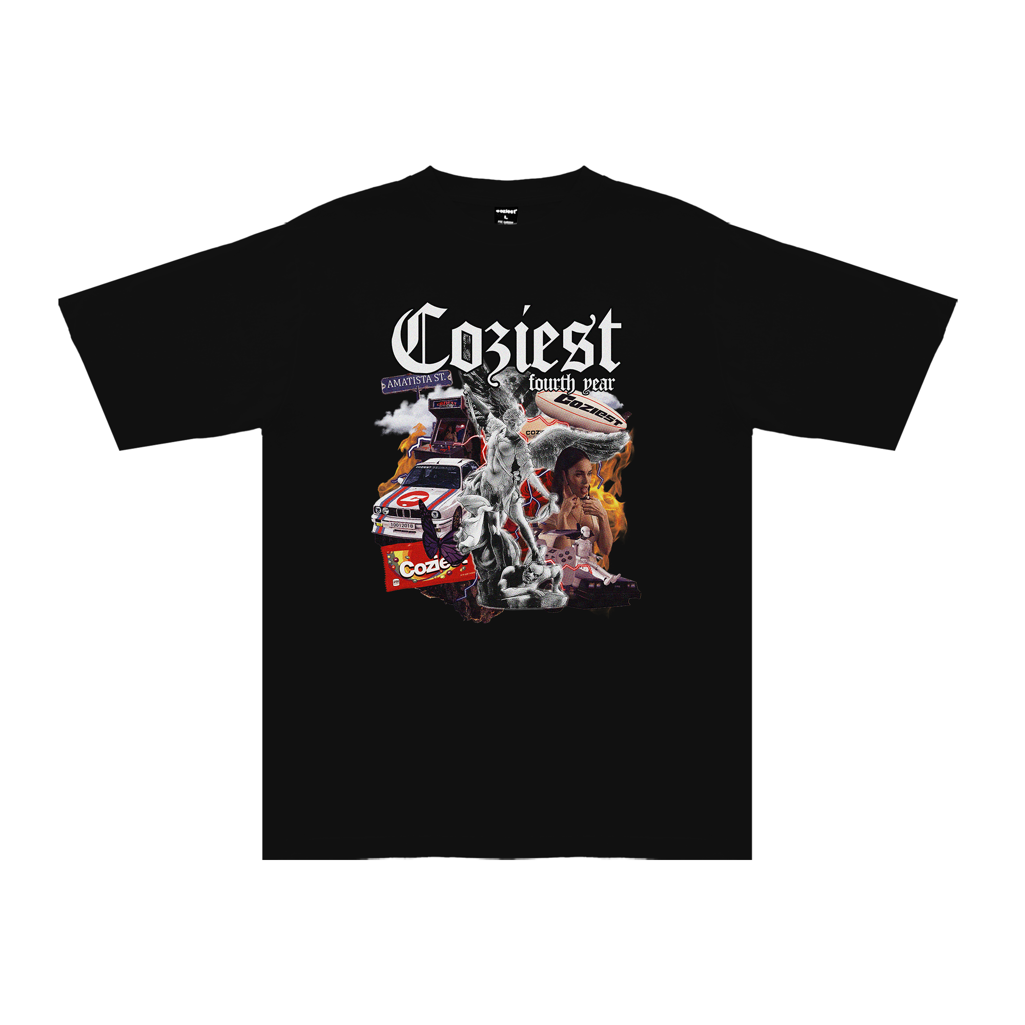 “4nniv Tee” in Black Colorway