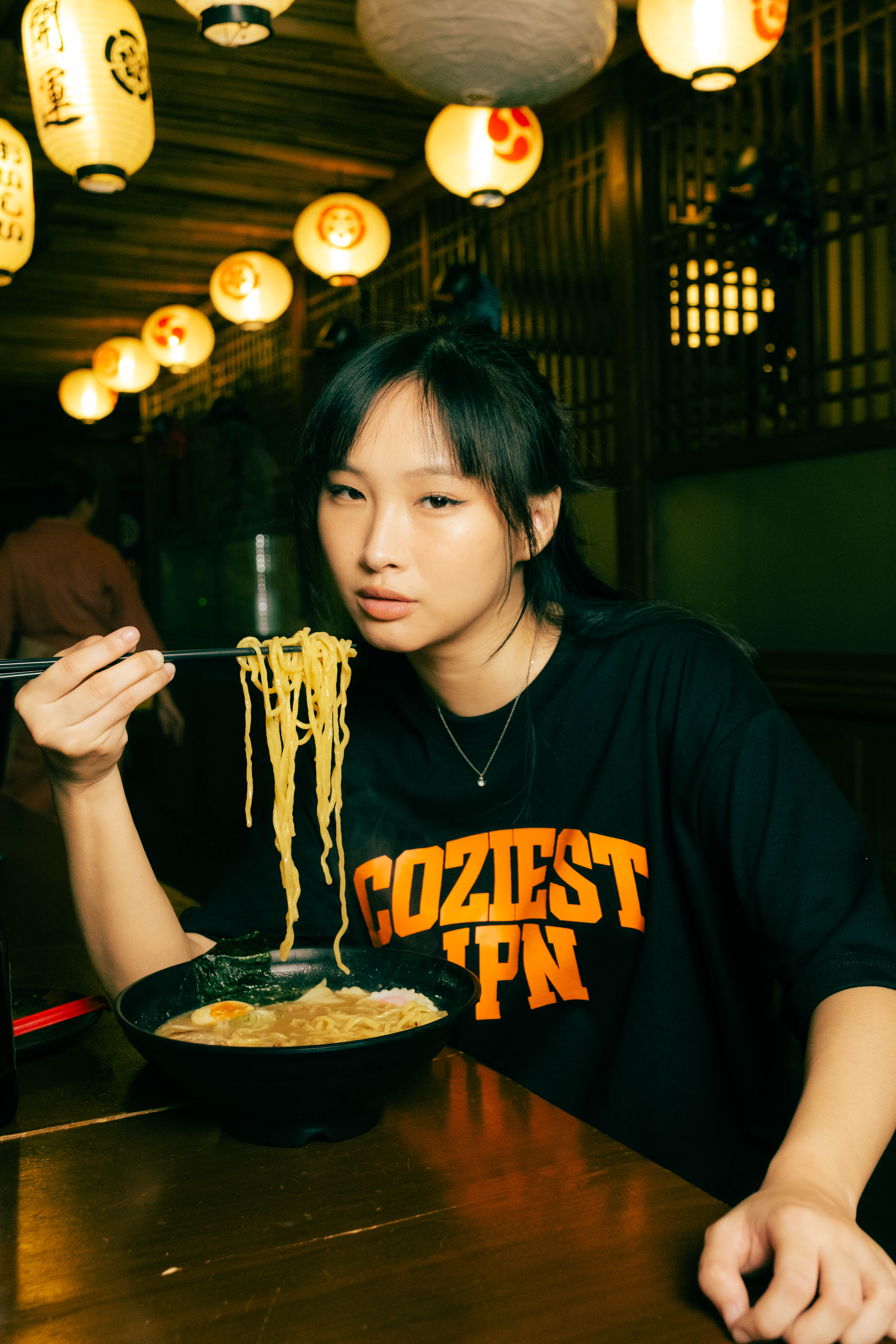 “JPN Tangerine” Shirt in Black