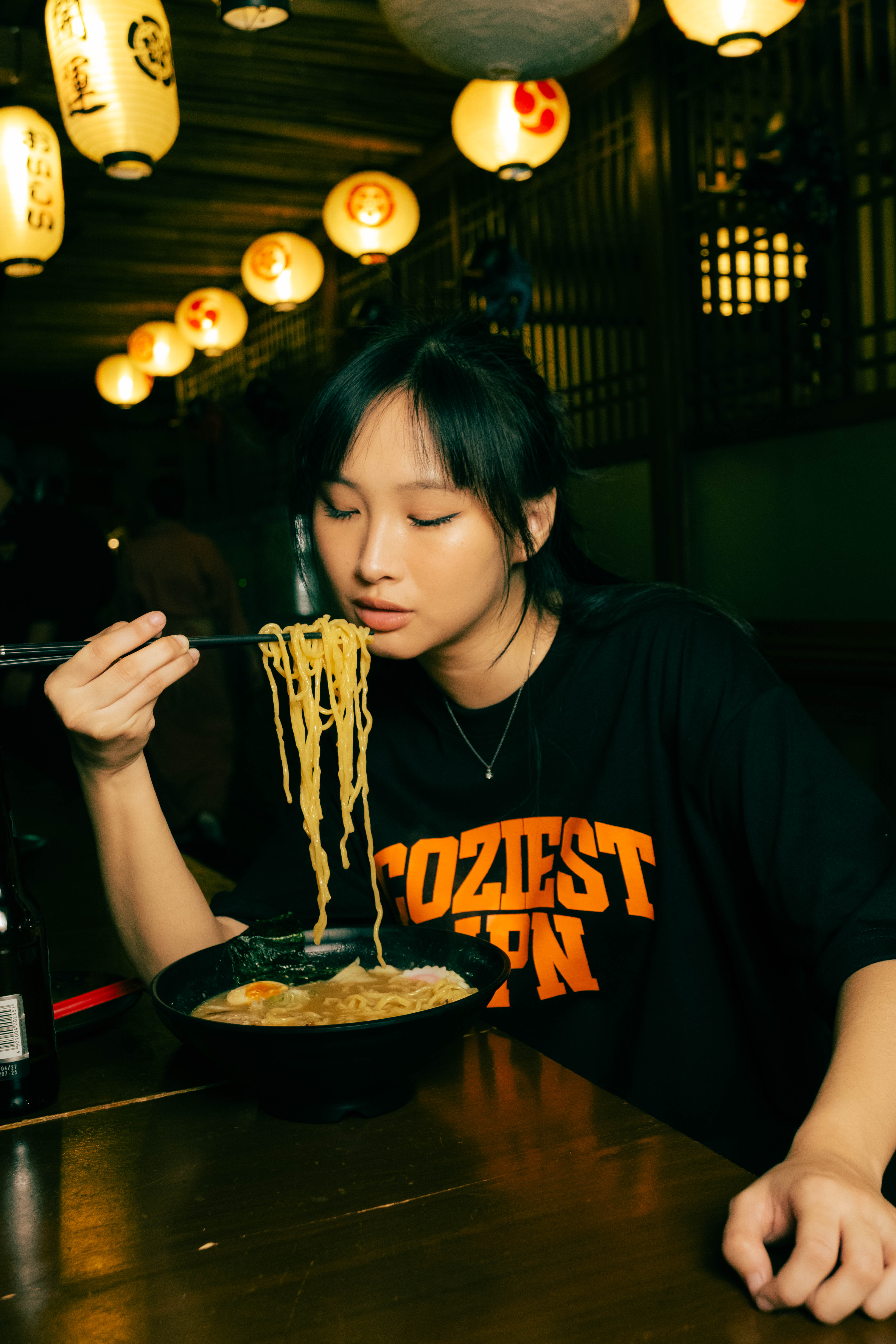 “JPN Tangerine” Shirt in Black