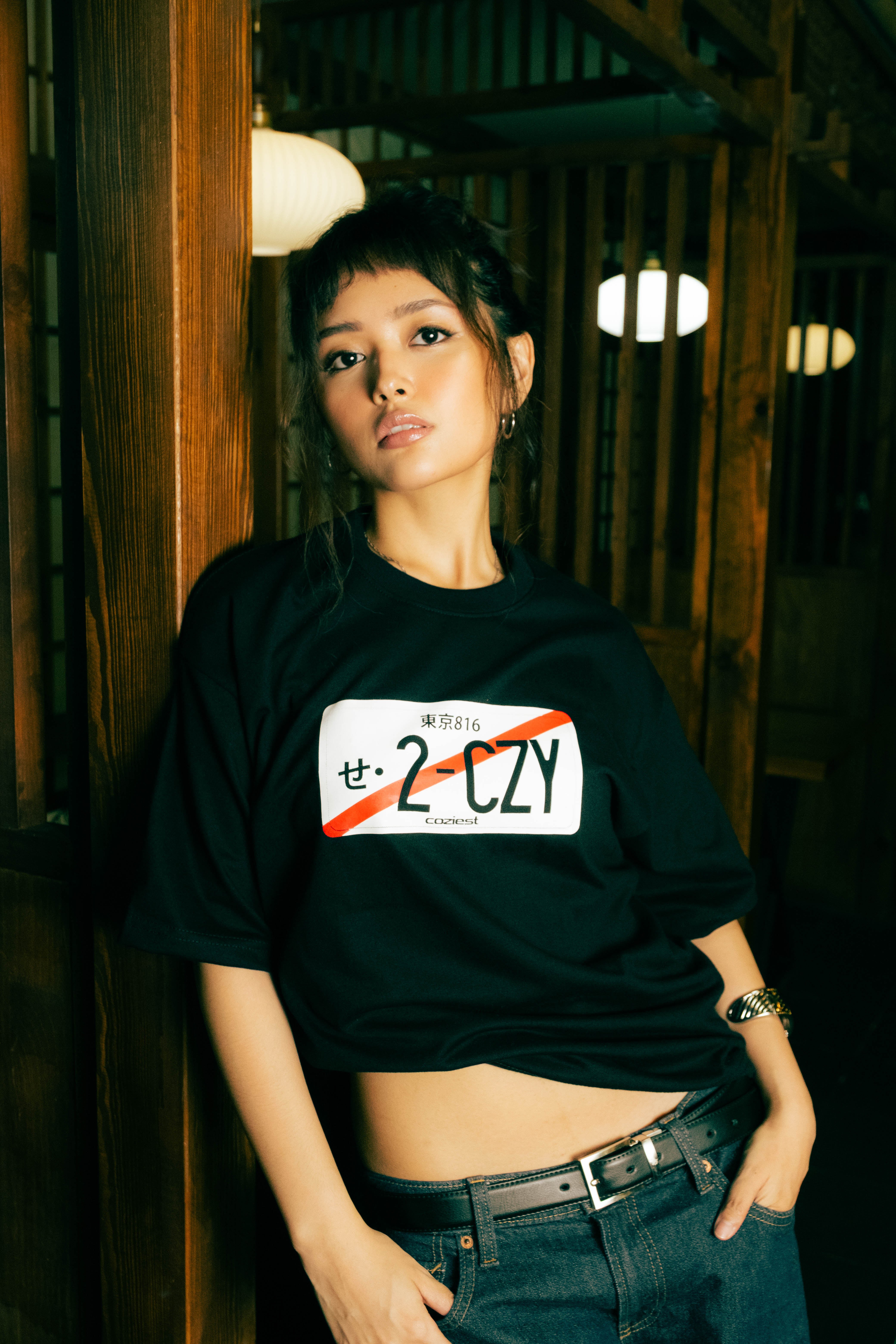 “2CZY” Shirt in Black
