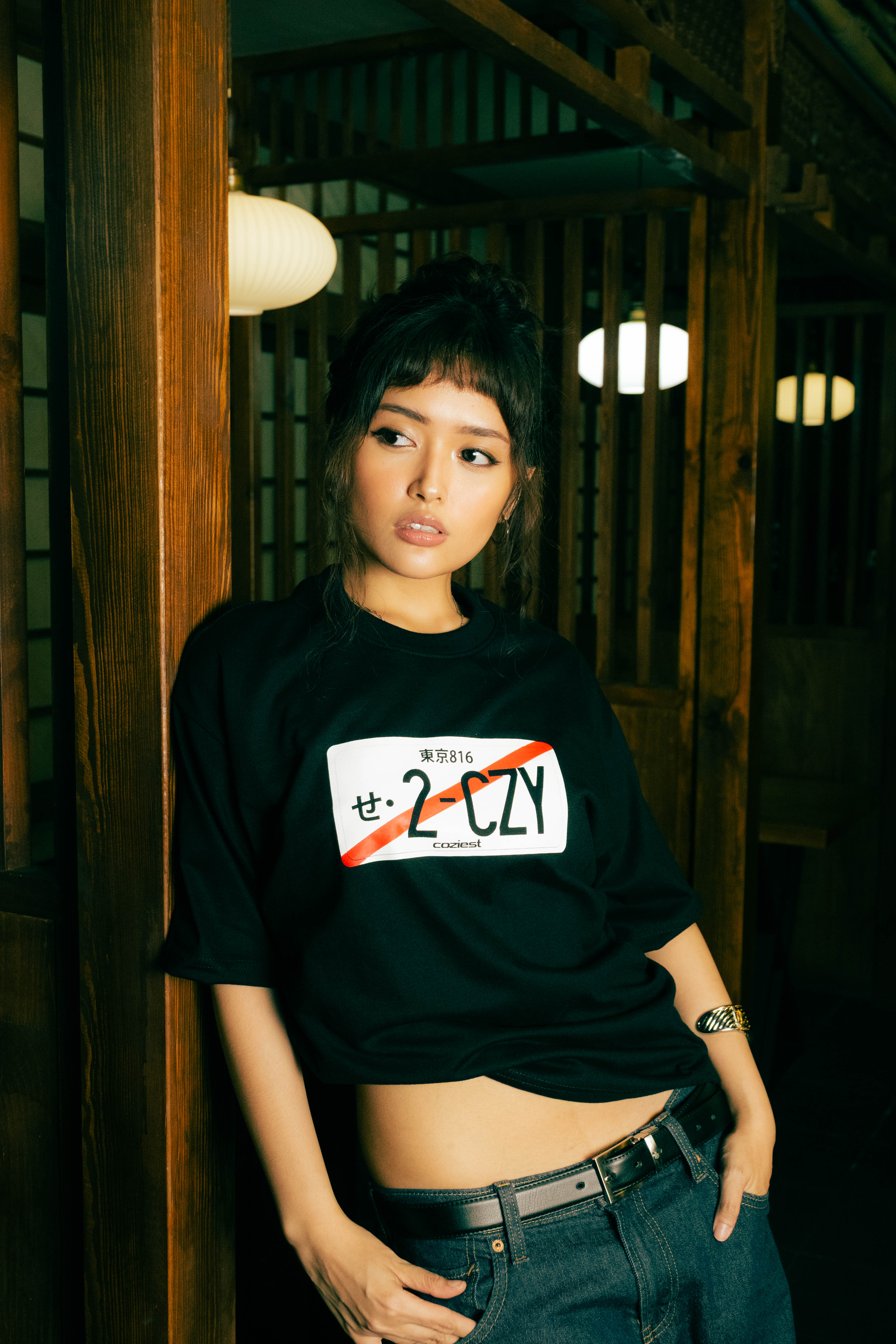 “2CZY” Shirt in Black
