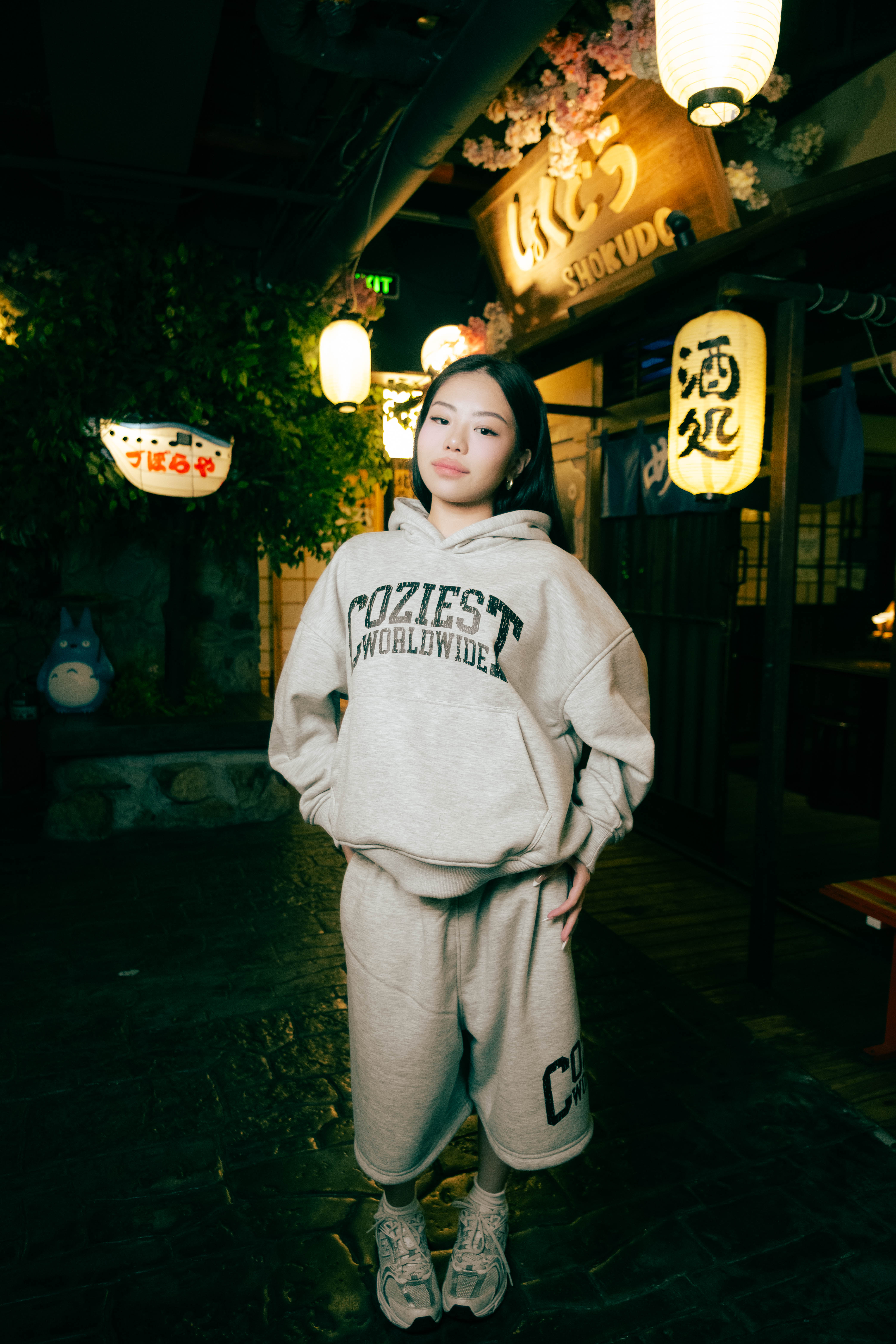 “CWW” Hoodie in Black and Heather Gray Colorway