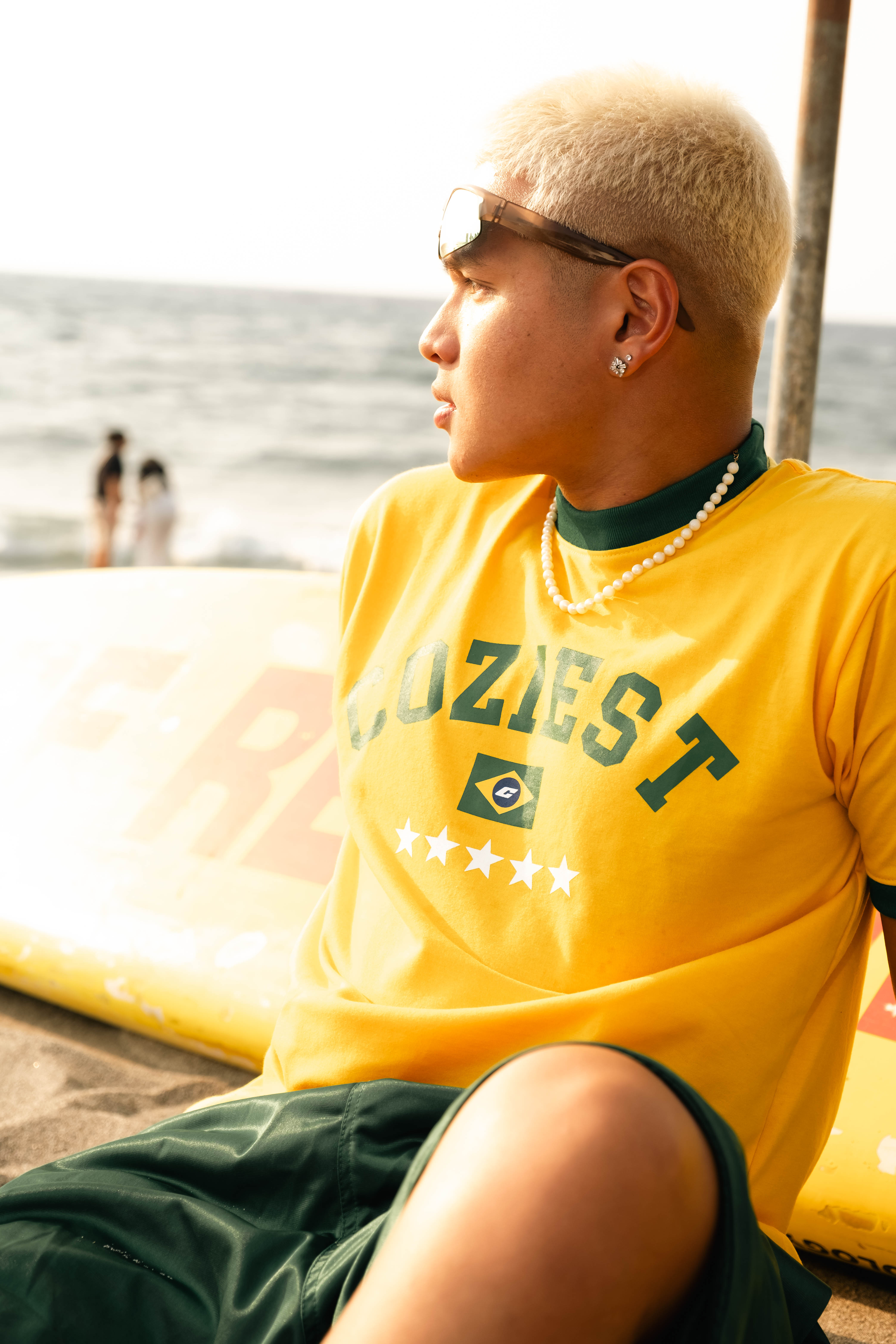 “Summer Ringer” Tee in Mustard Colorway