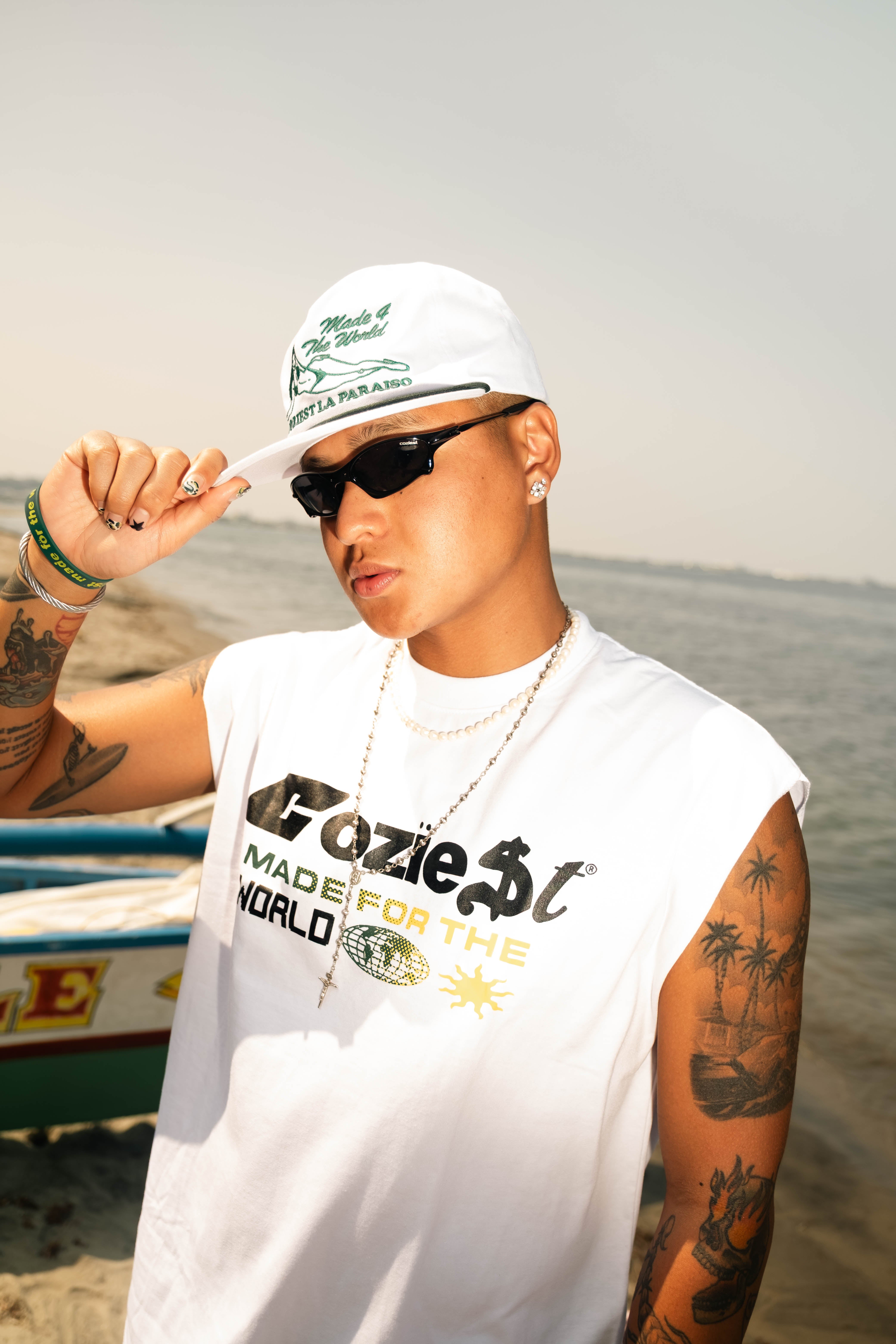 “Summer Muscle Shirt” in White Colorway