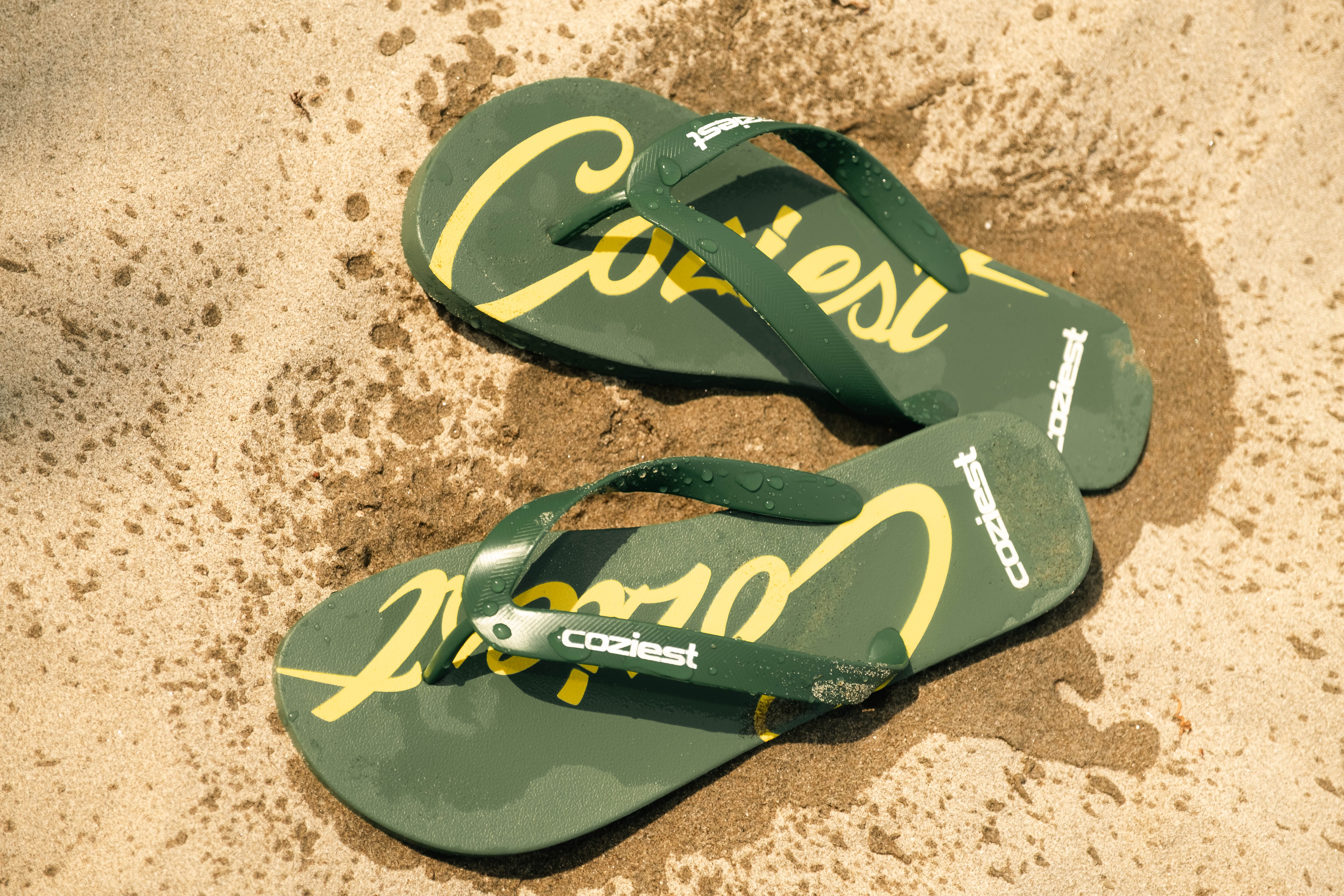"26 Flip Flops" in Black, Fatigue and Yellow Colorway