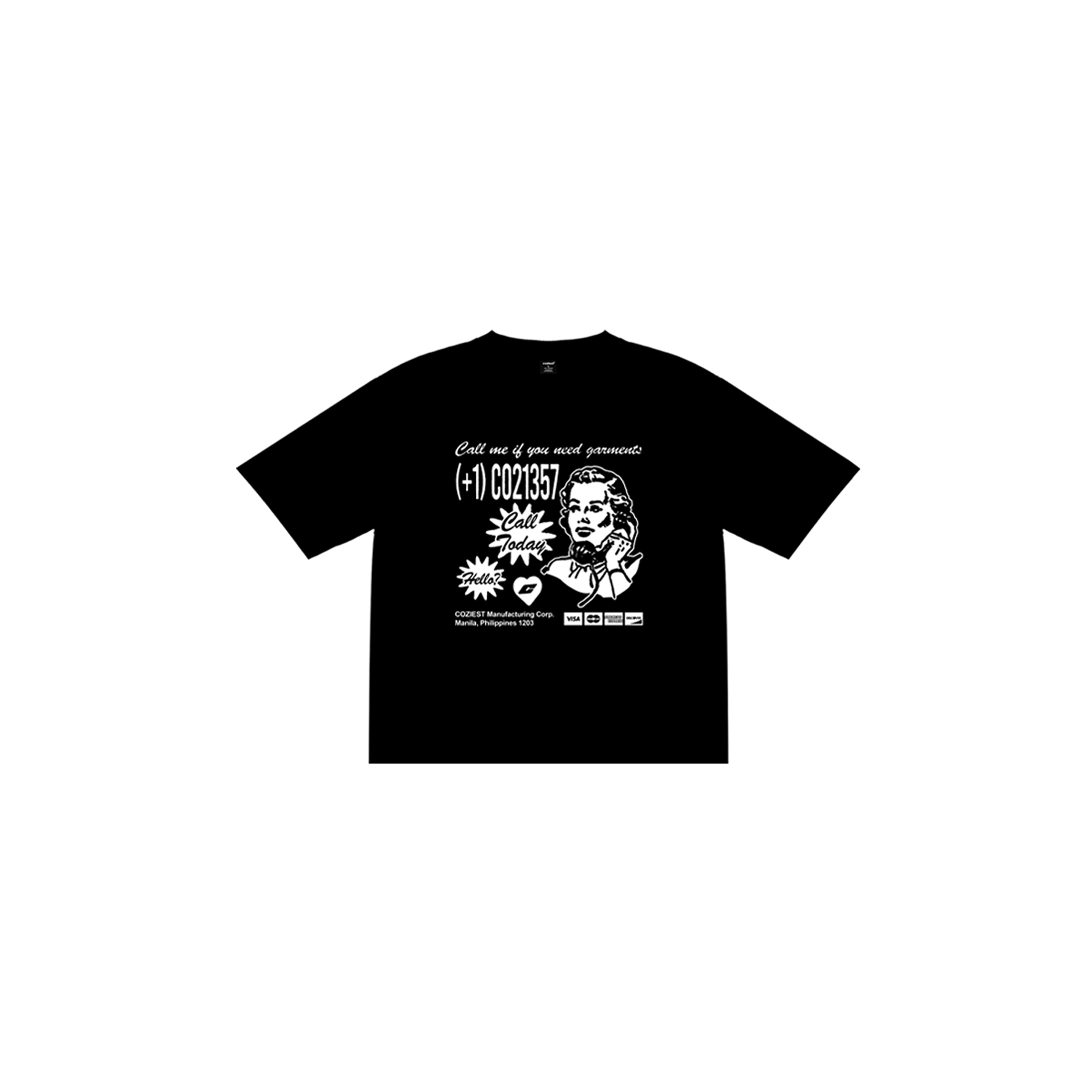 "Call Me" Tee in Black