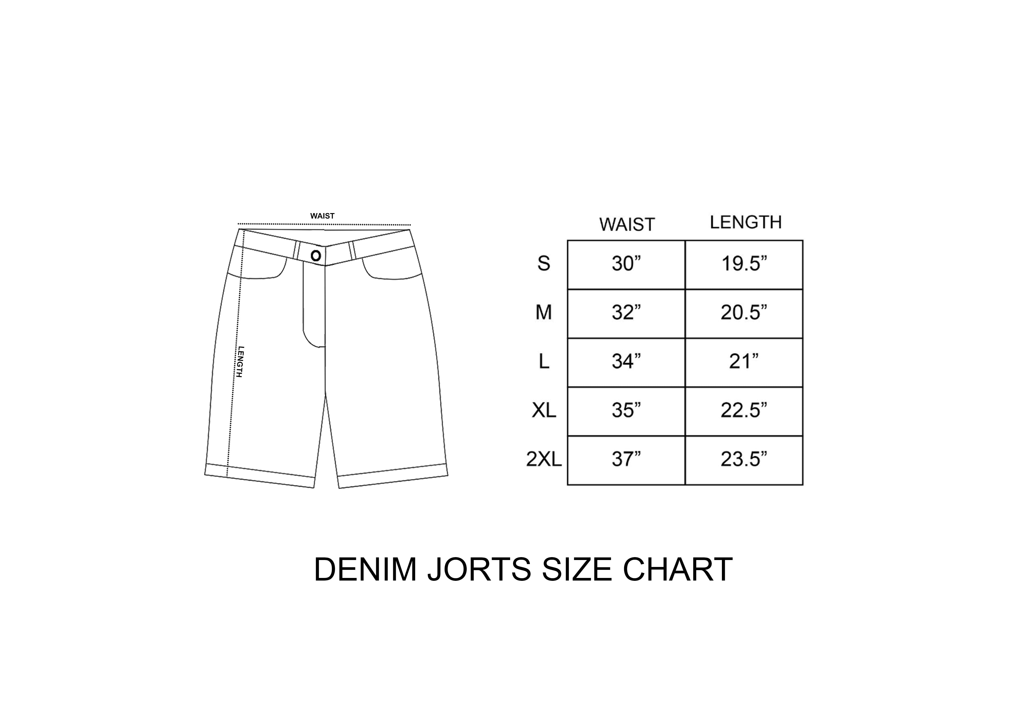 "The Fifth" Denim Jorts in Light Blue Colorway