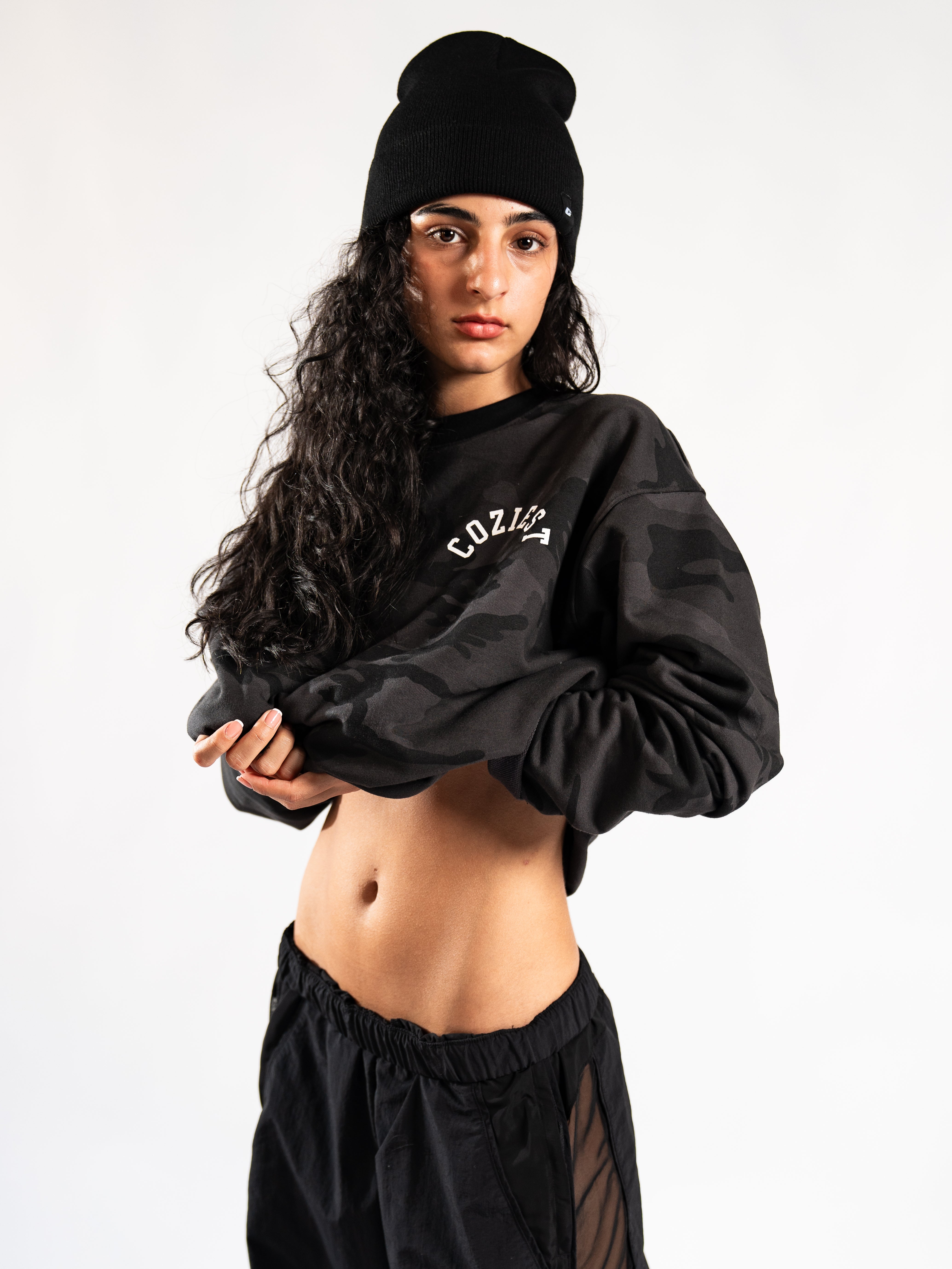 "Subtle Camo" in Black Longsleeve