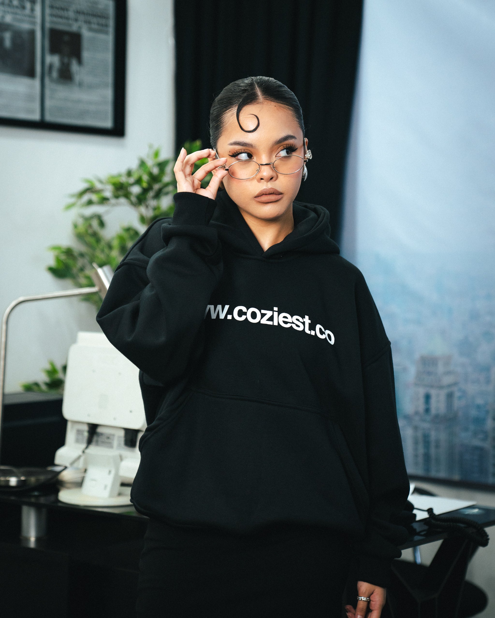 "www" Hoodie in Black Colorway