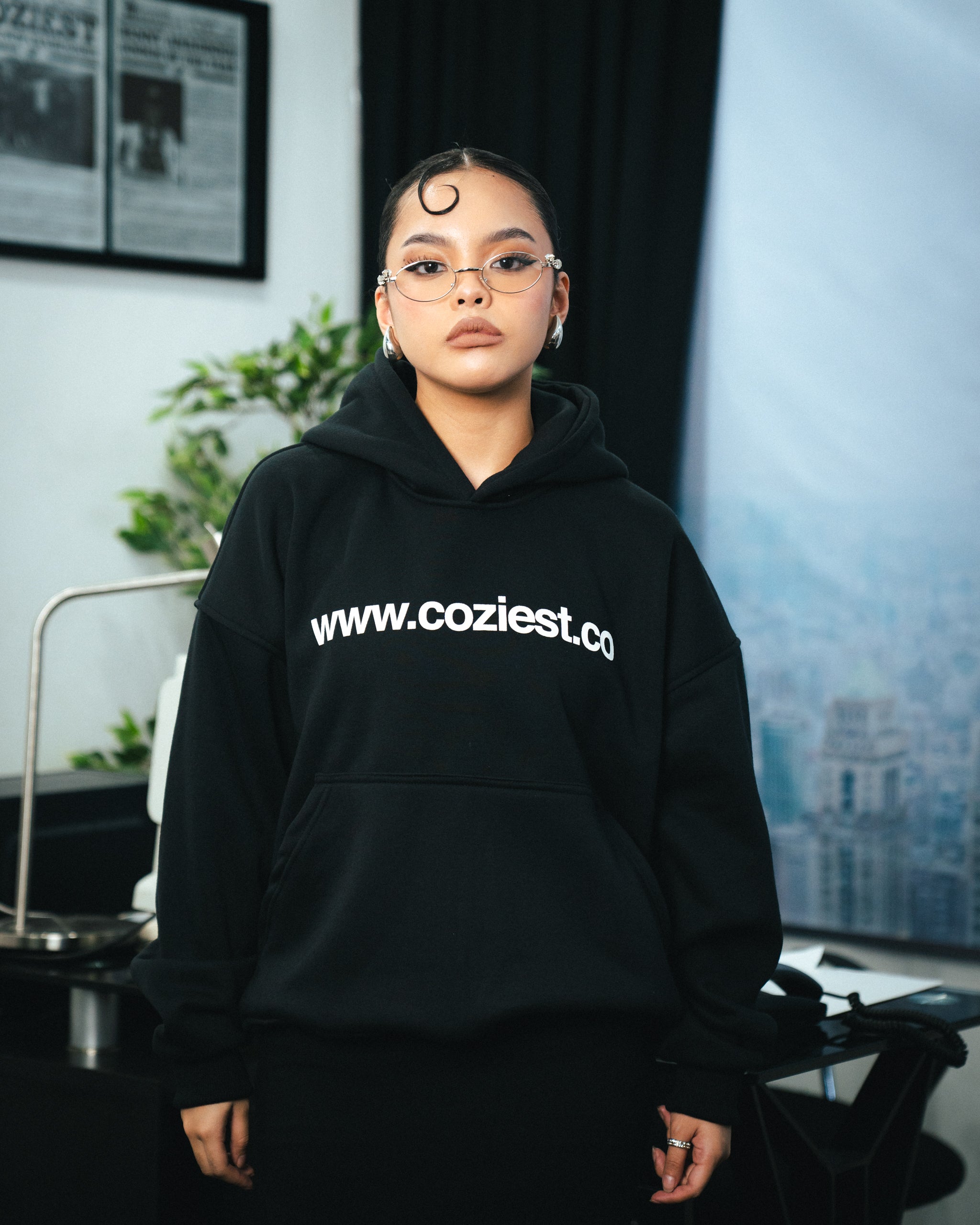 "www" Hoodie in Black Colorway