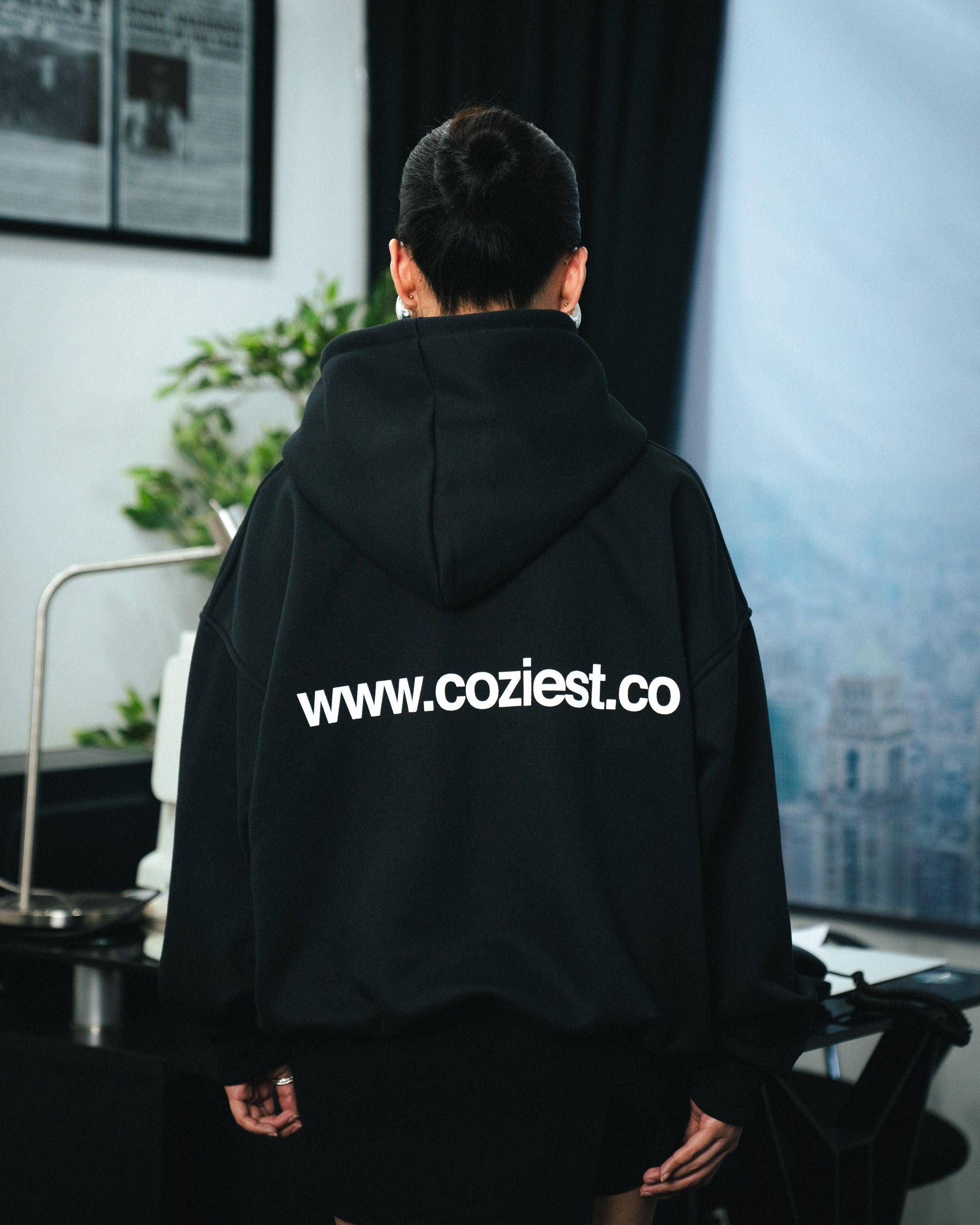 "www" Hoodie in Black Colorway