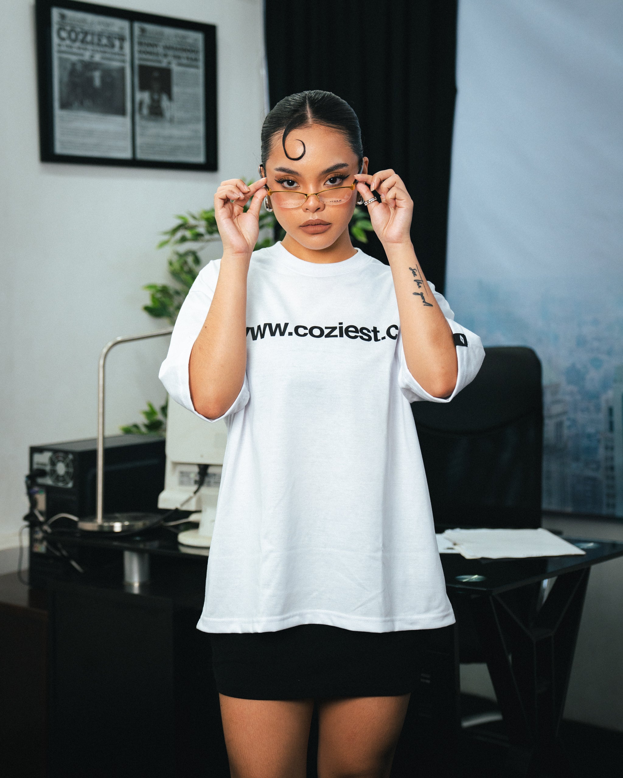 "www" Tee in White Colorway