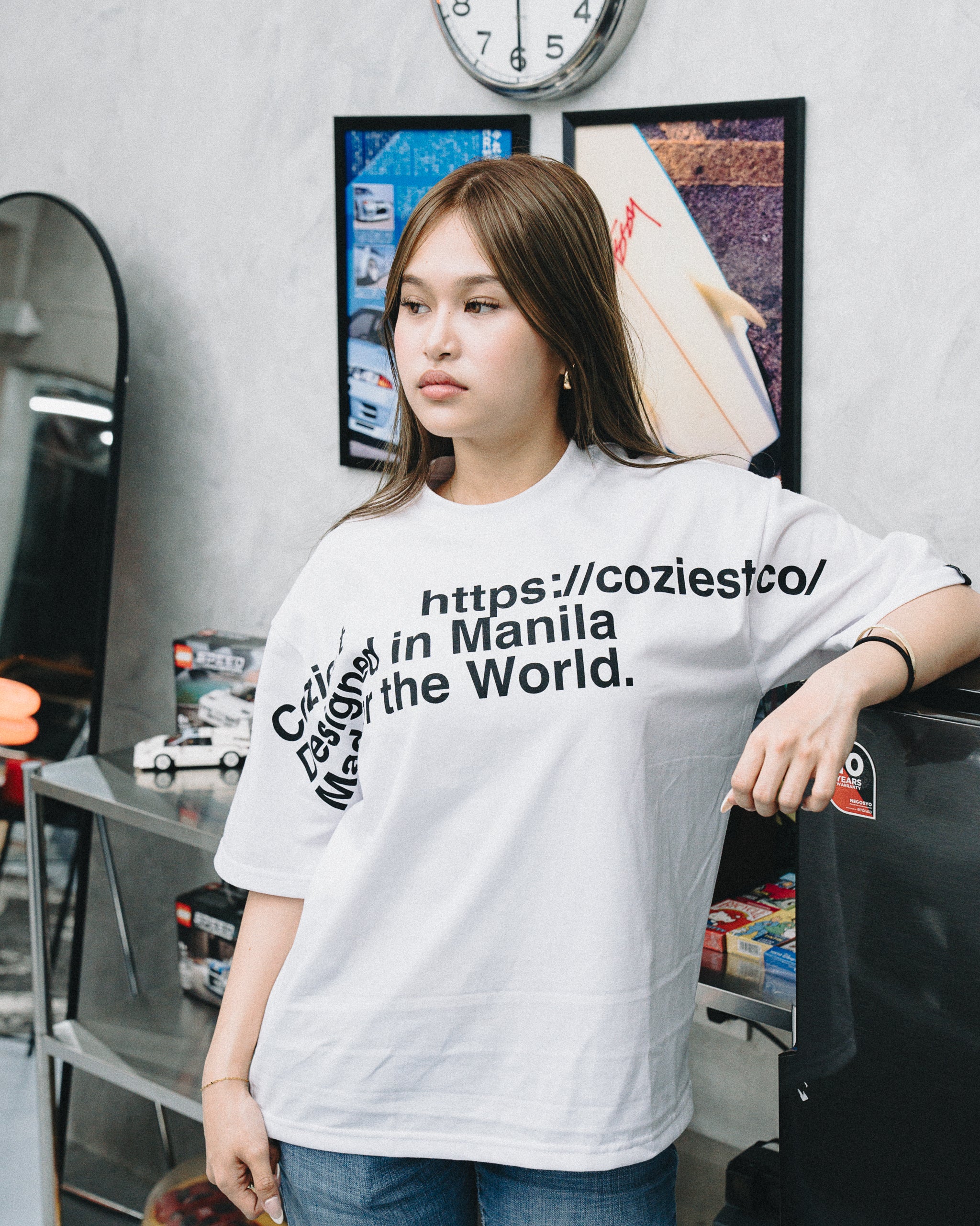 "Https" Tee in White Colorway