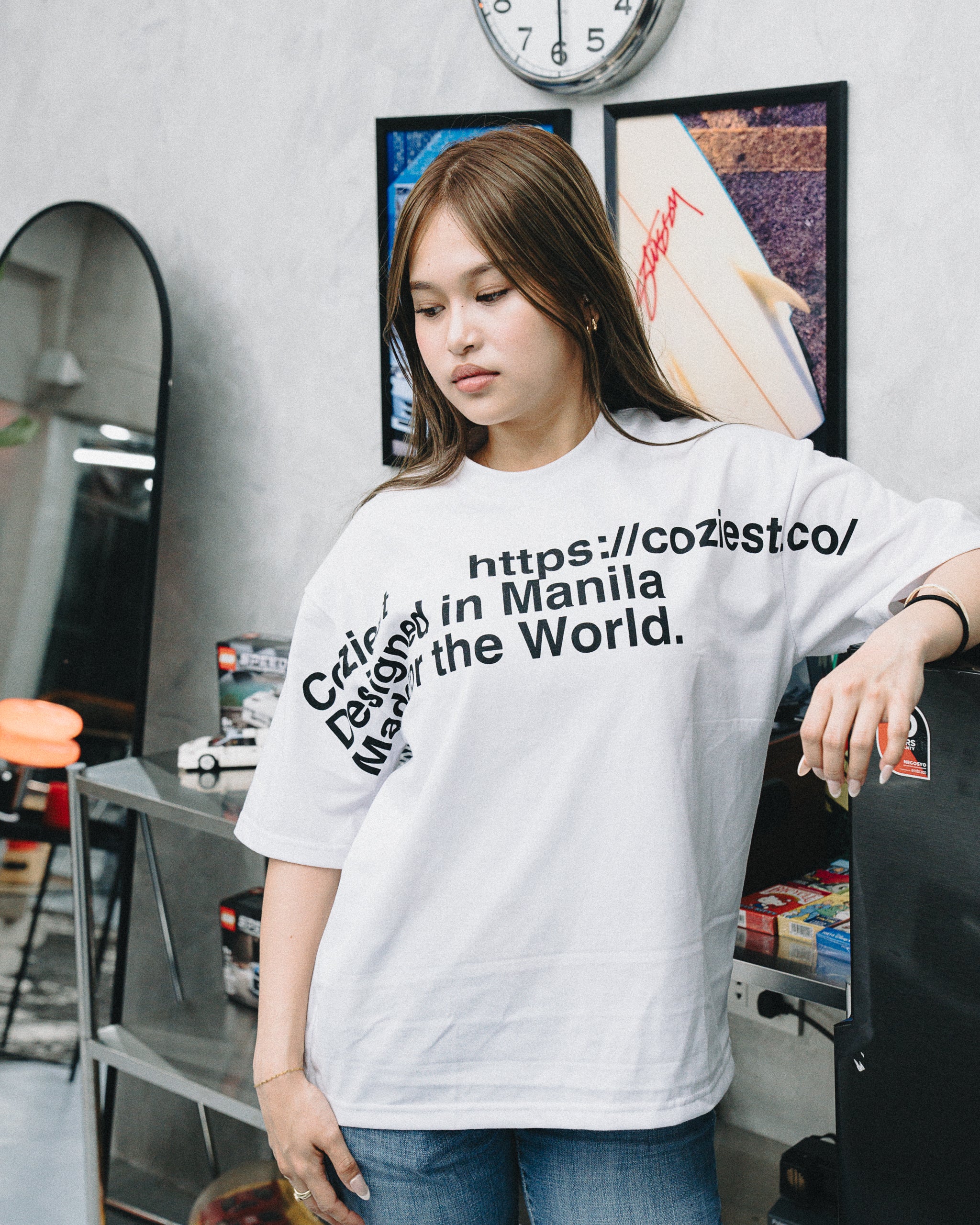 "Https" Tee in White Colorway