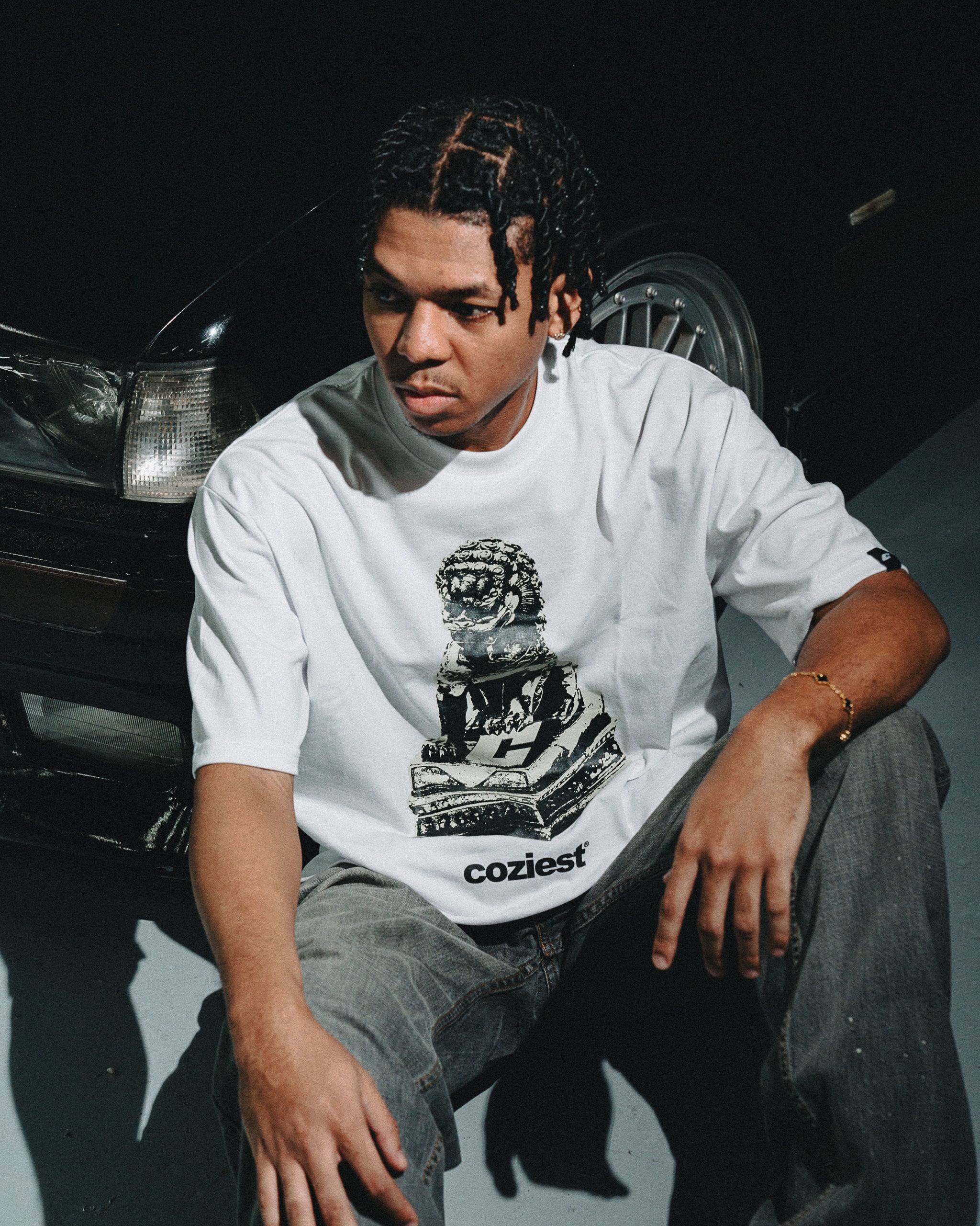 "Foo Dog" Tee in White Colorway