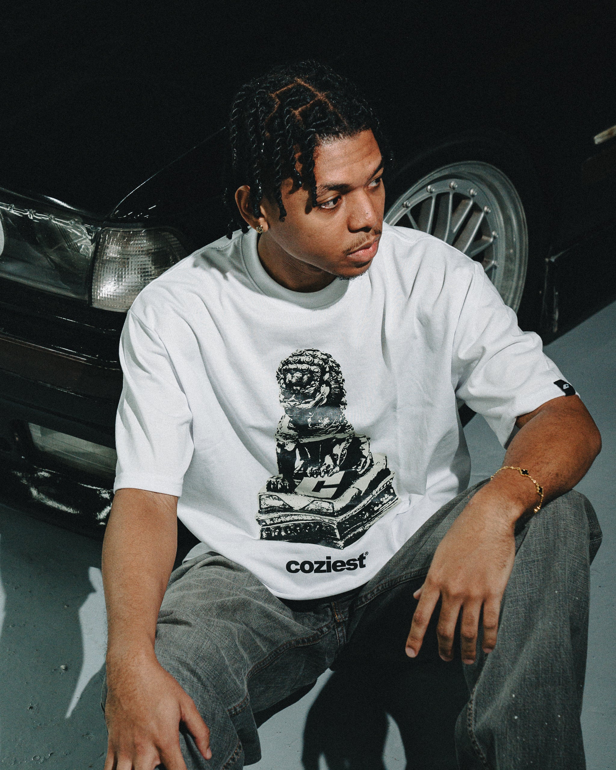 "Foo Dog" Tee in White Colorway