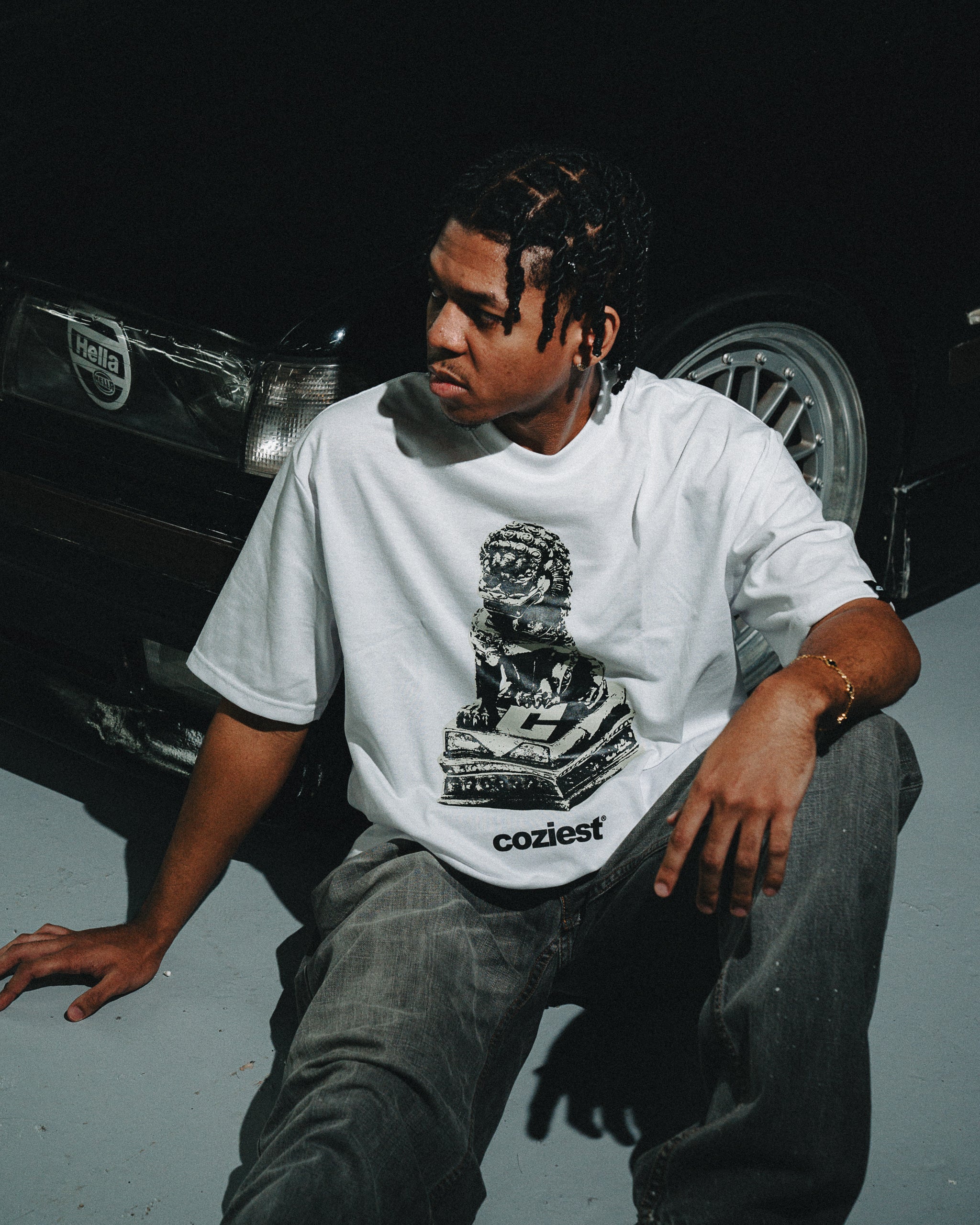 "Foo Dog" Tee in White Colorway