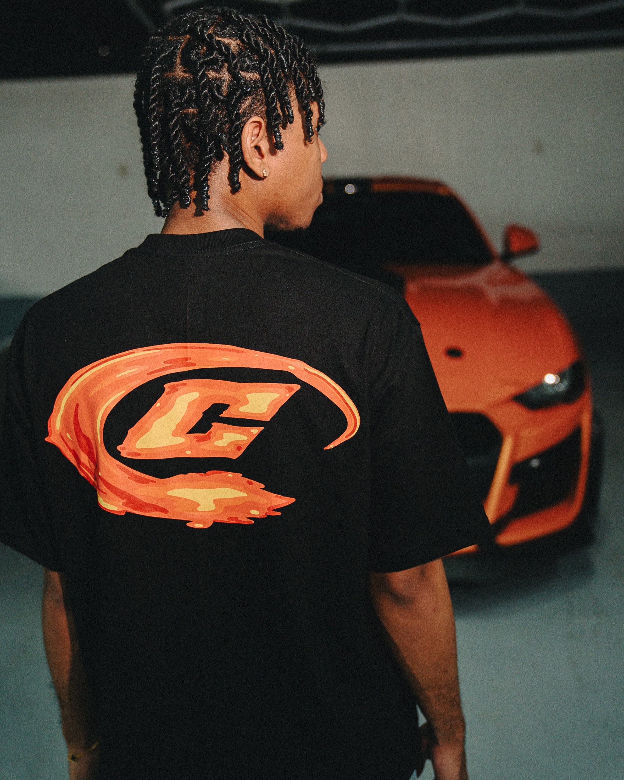 "Fuego" Tee in Black Colorway