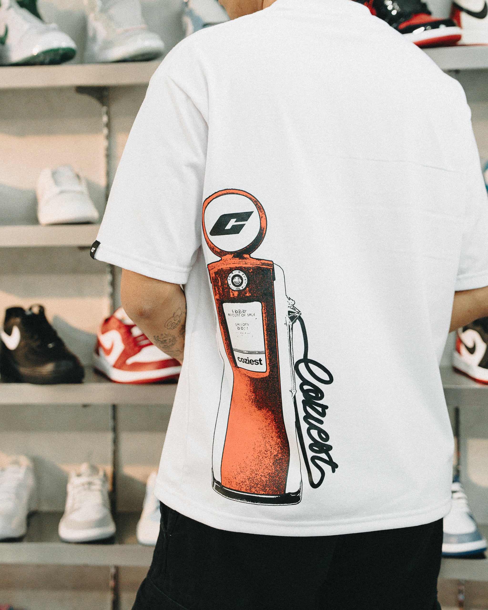 "Fuel" Tee in White Colorway