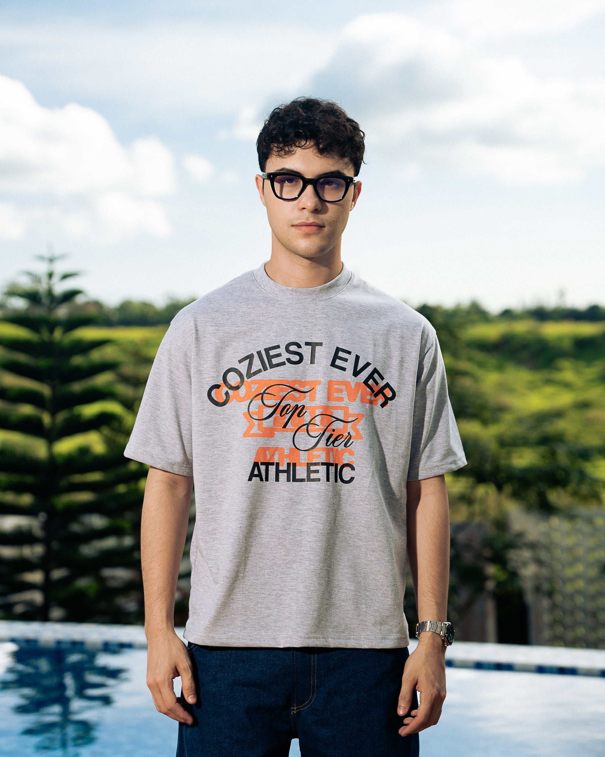 "Athletic" Tee in Heather Gray Colorway