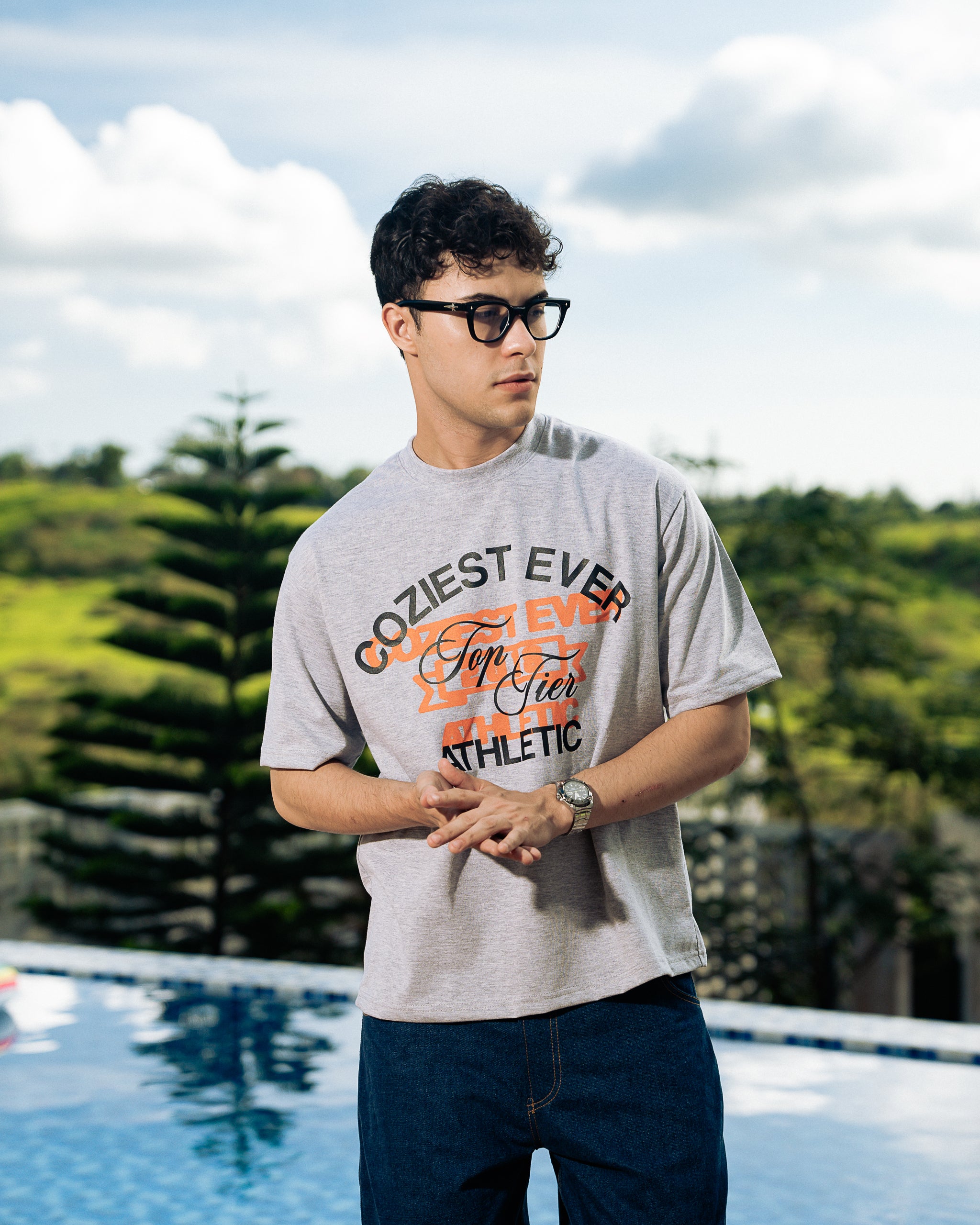 "Athletic" Tee in Heather Gray Colorway
