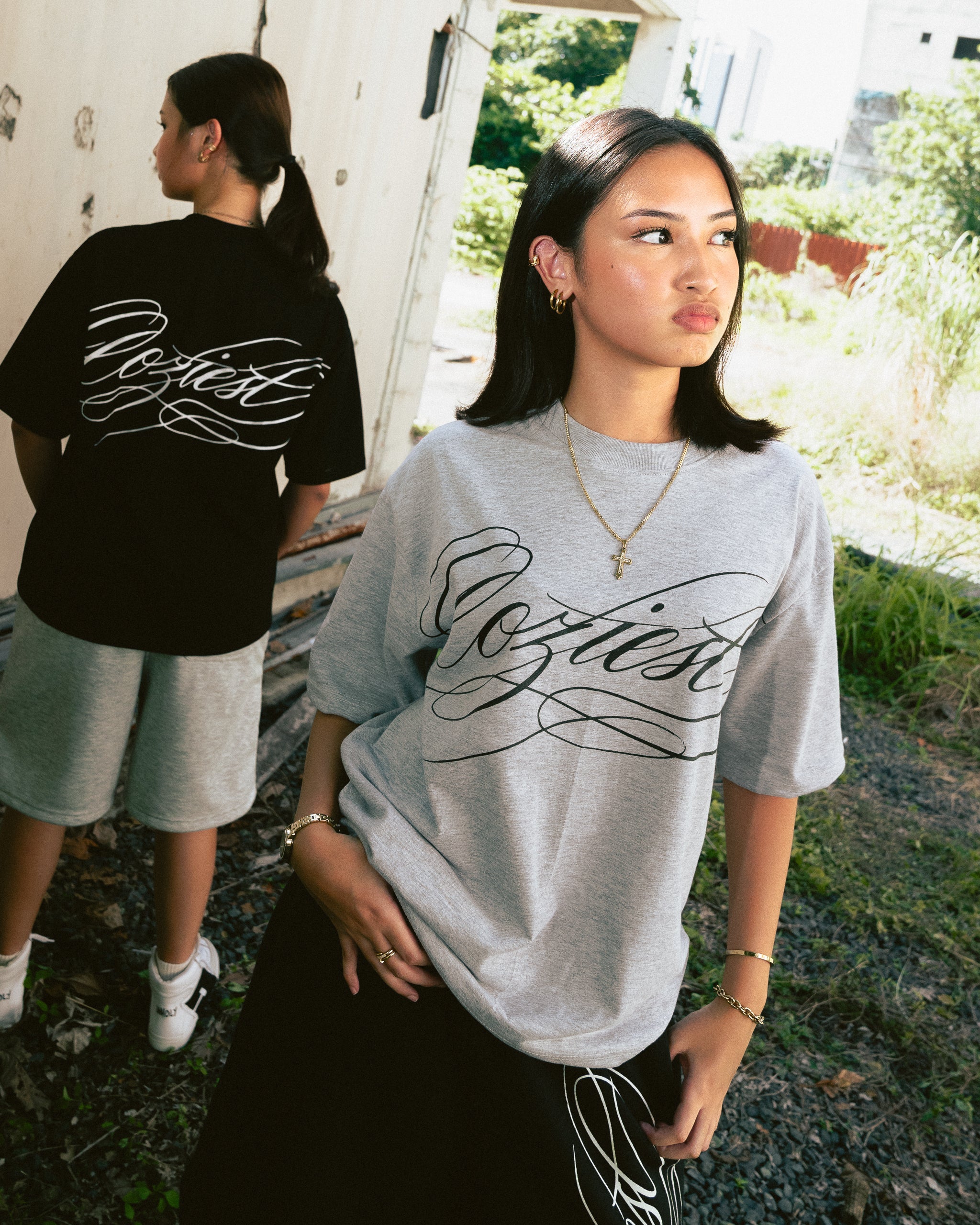 "Ink" Shirt in Black and Heather Gray Colorway