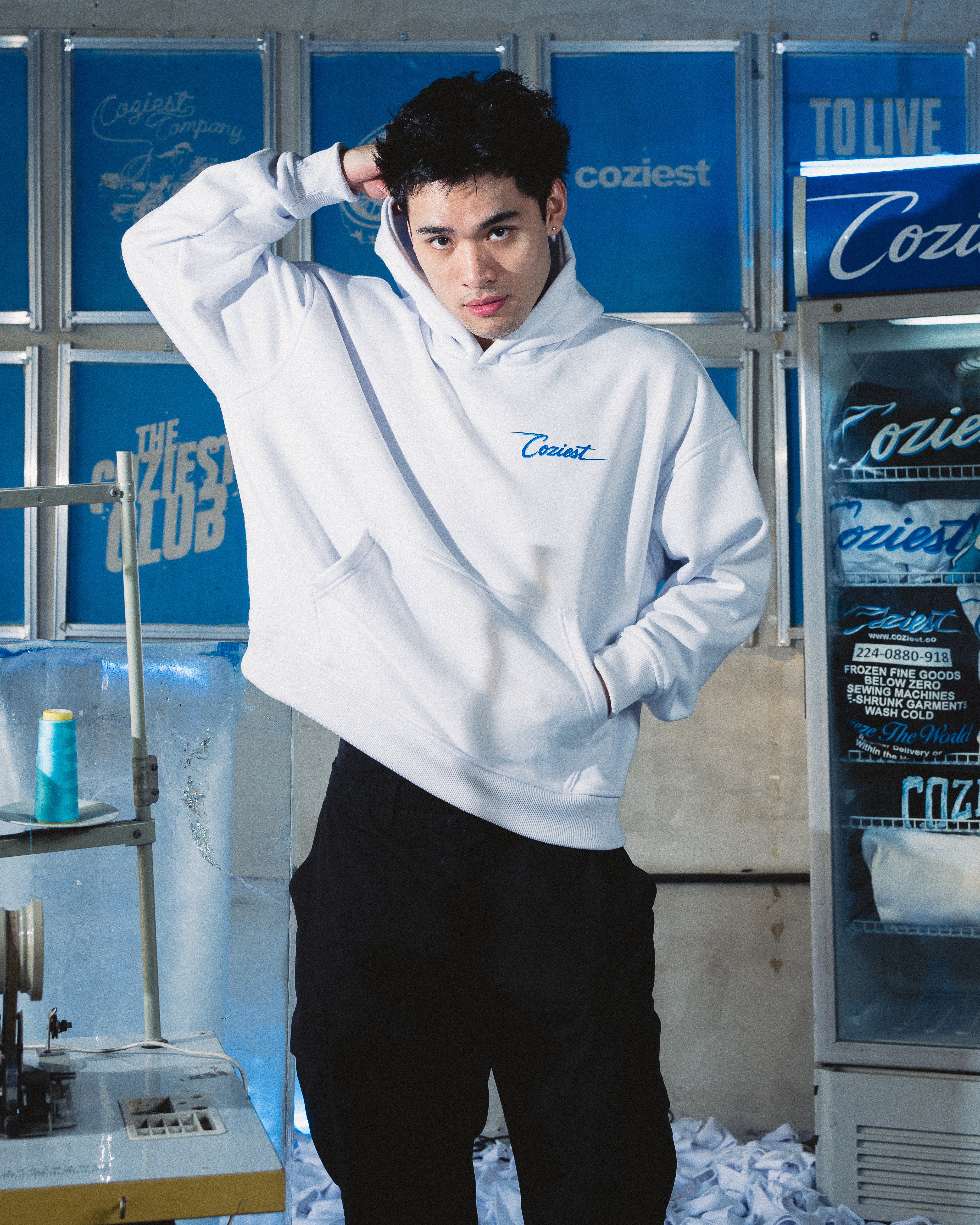 "Dealer OL Logo" Hoodie in White Colorway