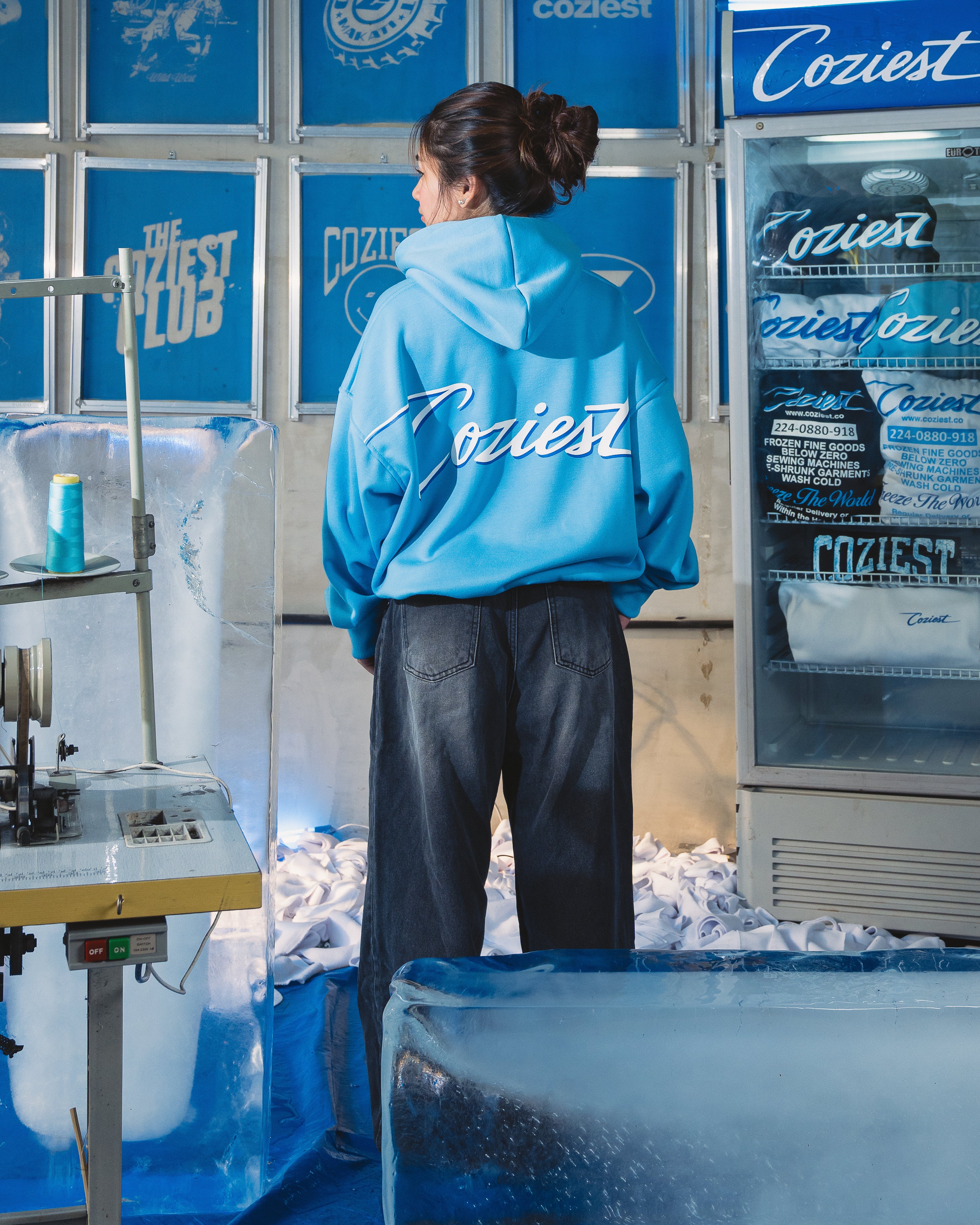"Dealer OL Logo" Hoodie in Sky Blue Colorway