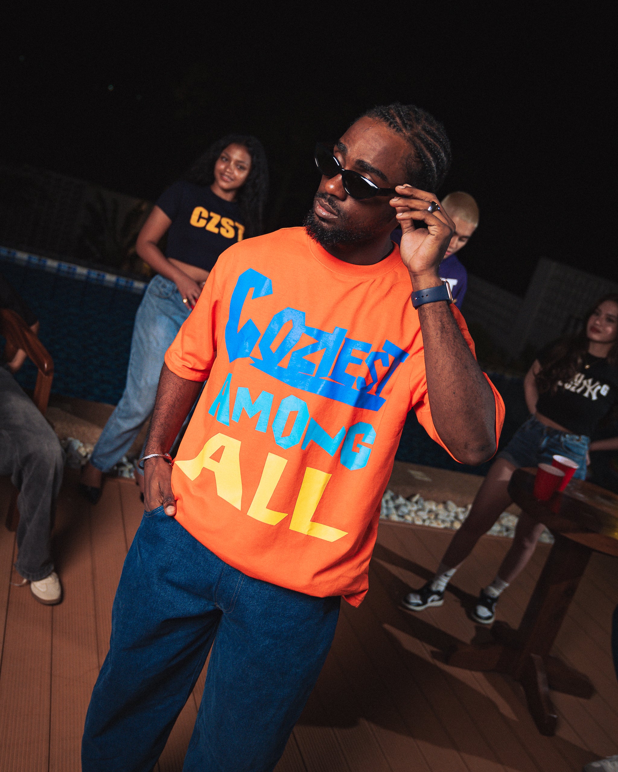 "Funky" Tee in Orange Colorway