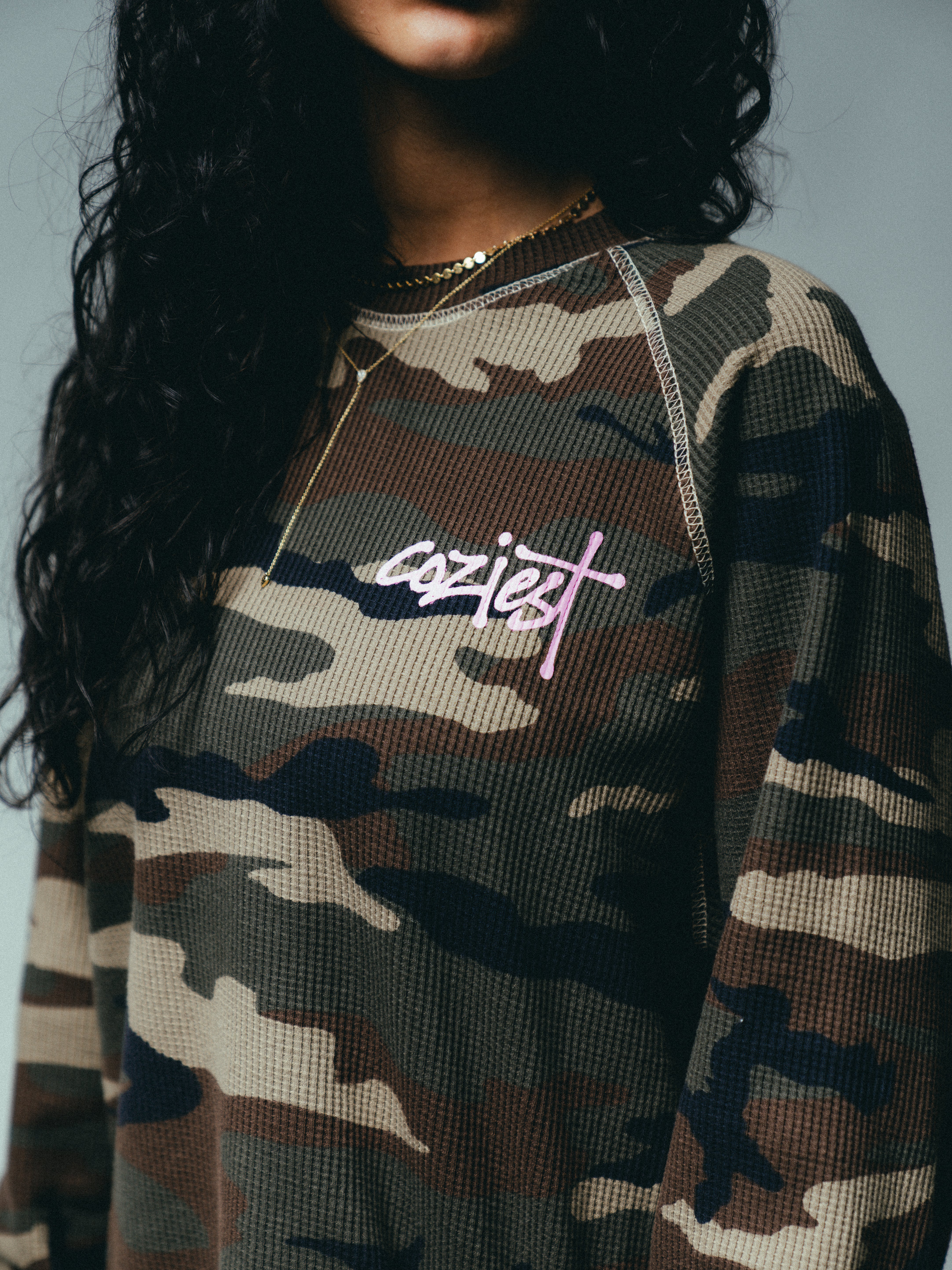 “Waffle Camou Pink” Longsleeve