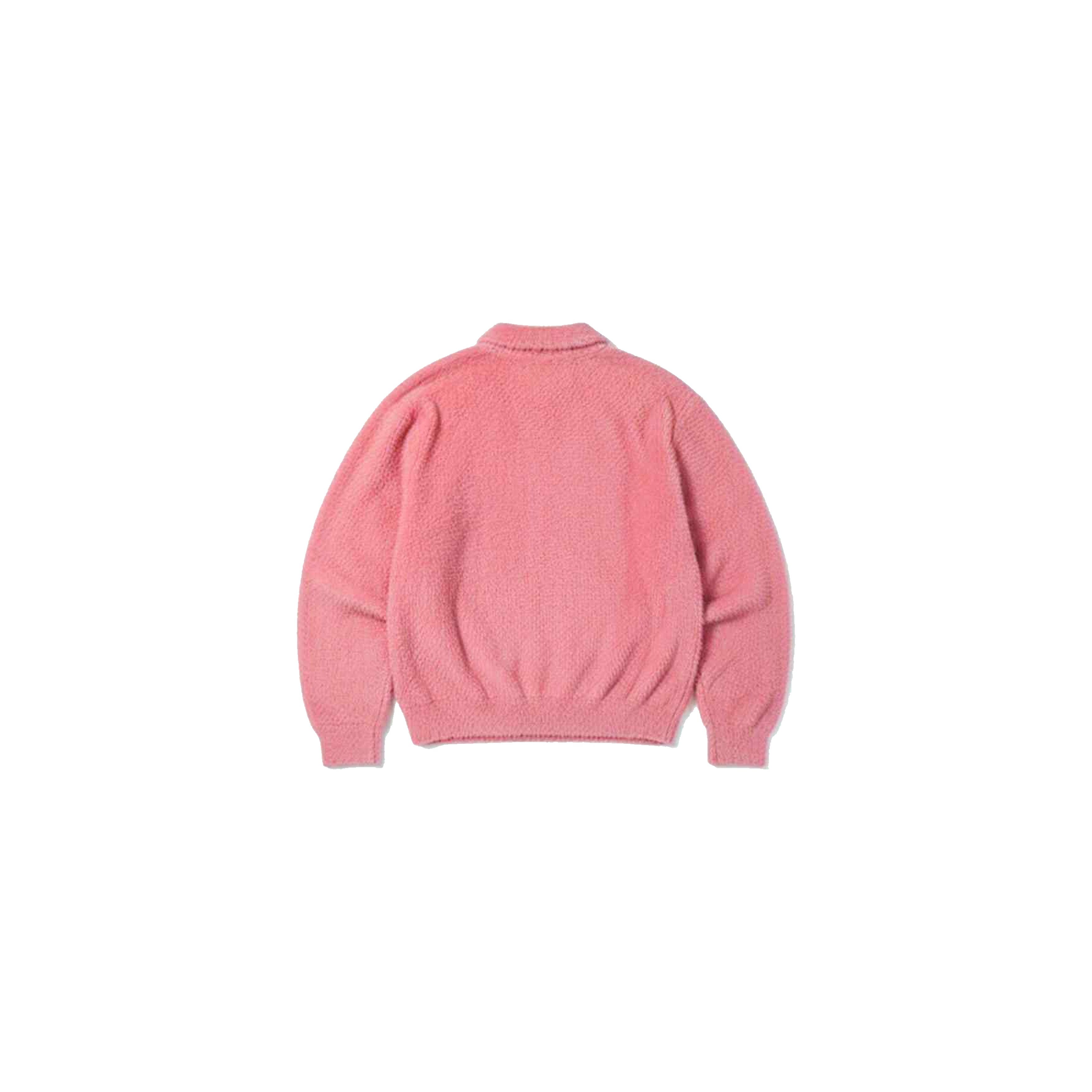 “Fur” Long Sleeve Polo in Pink Colorway