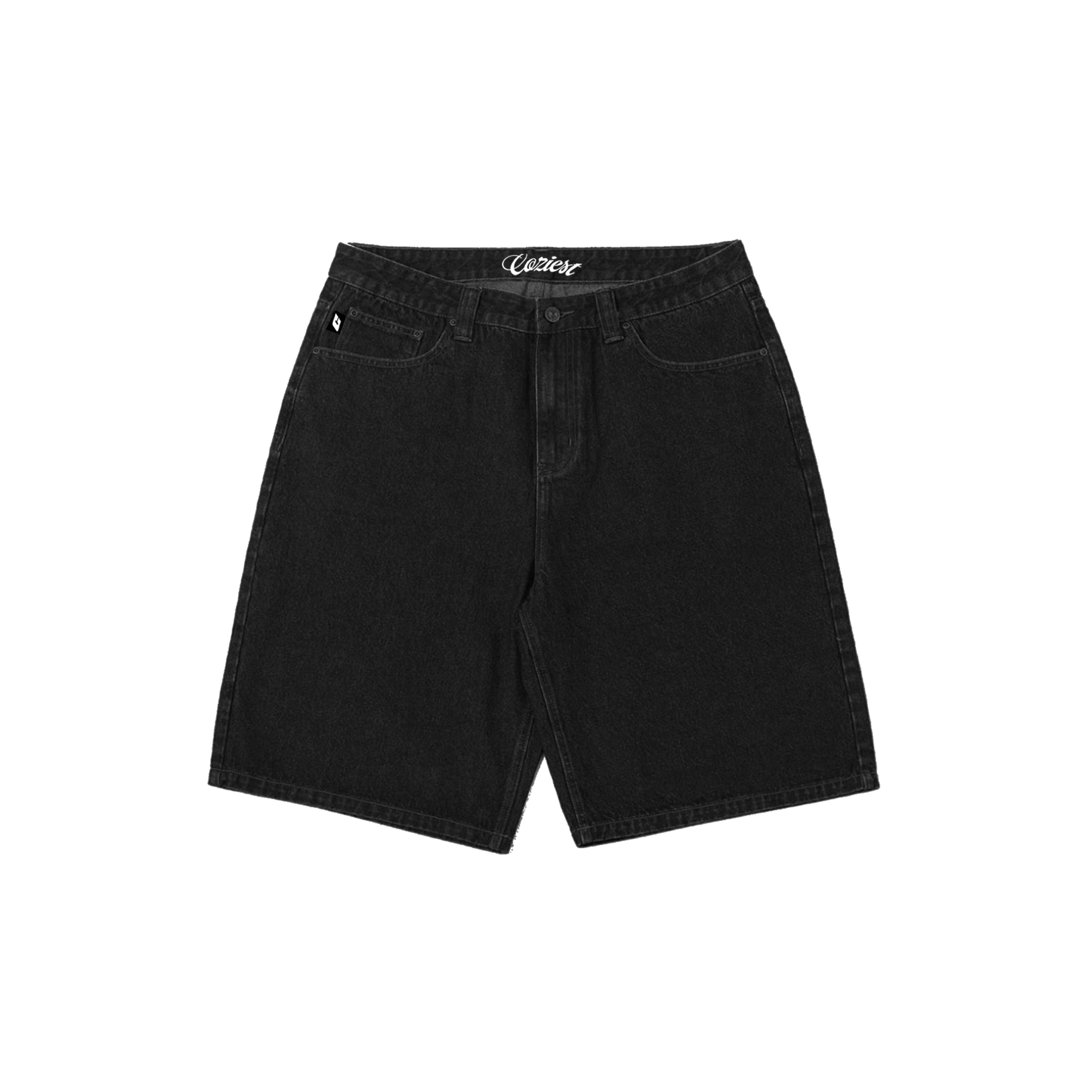 "The Fifth" Denim Jorts in Black Colorway
