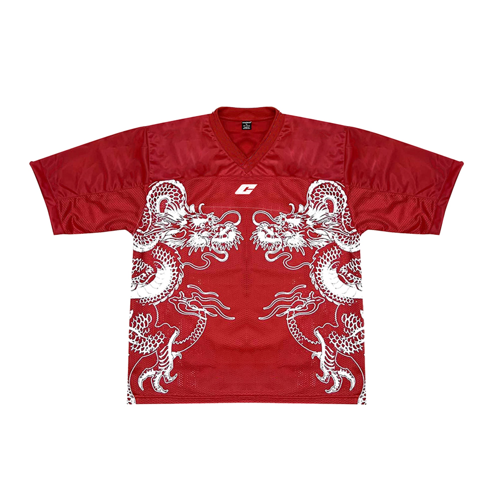 "Balerion" Mesh Football Jersey in Red Colorway
