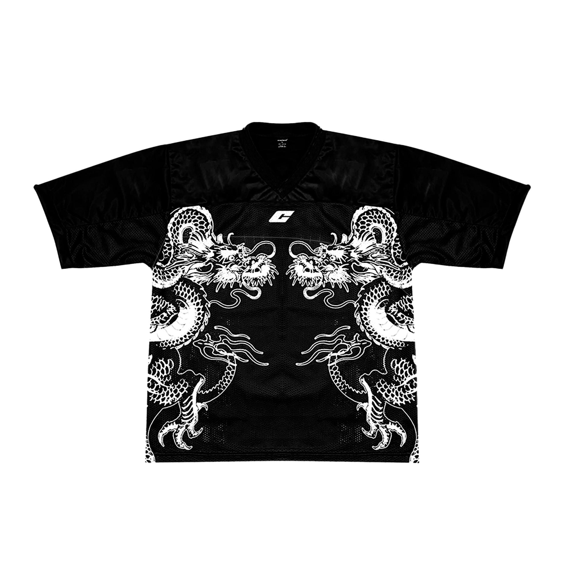 "Balerion" Mesh Football Jersey in Black Colorway