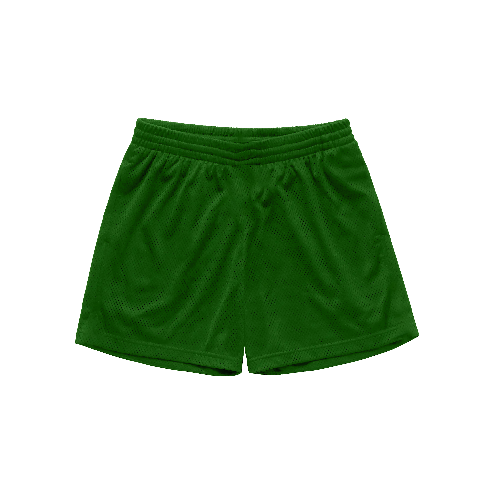 “C Logo” Mesh Shorts in Green Colorway