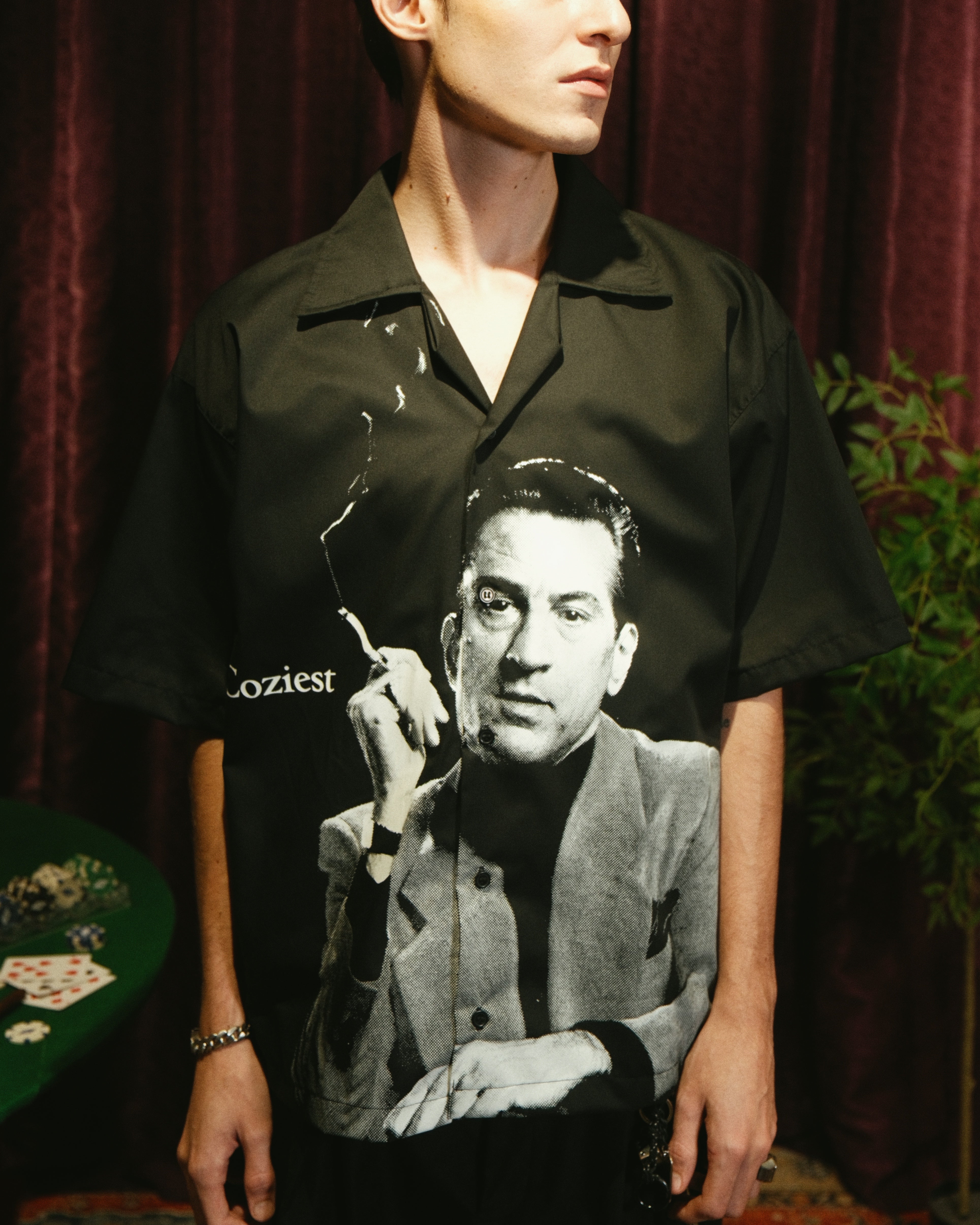 "Deniro' Polo in Black Colorway