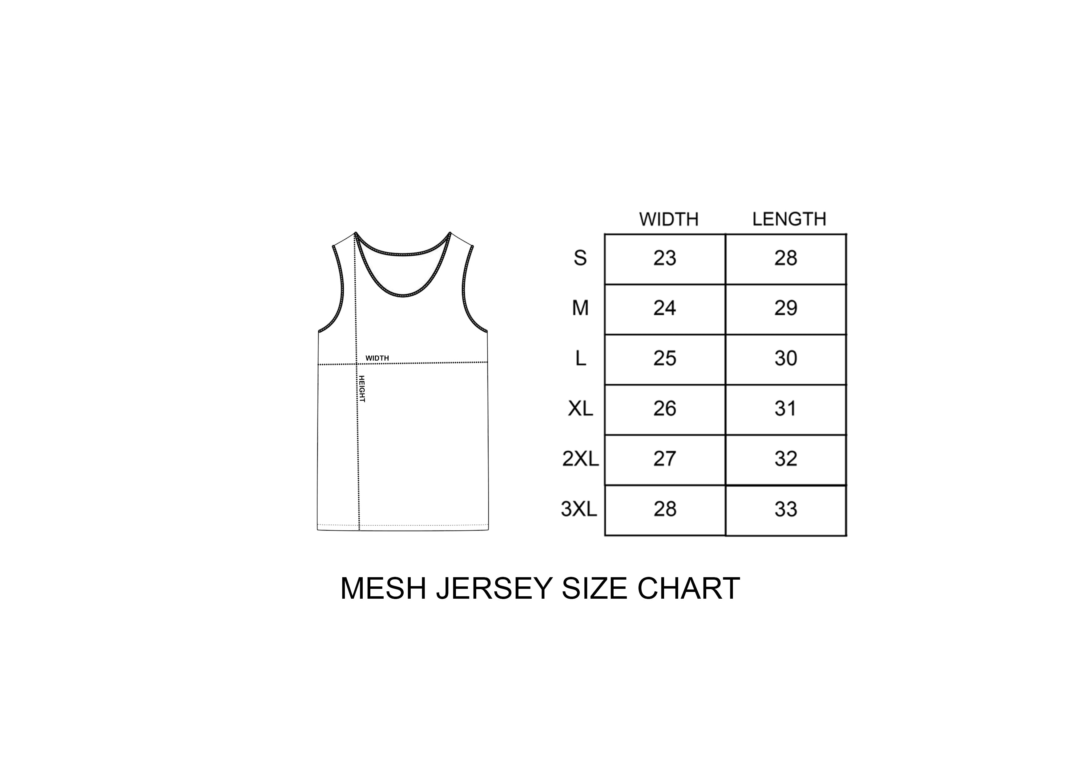 "The Fifth" Mesh Jersey in Black Colorway