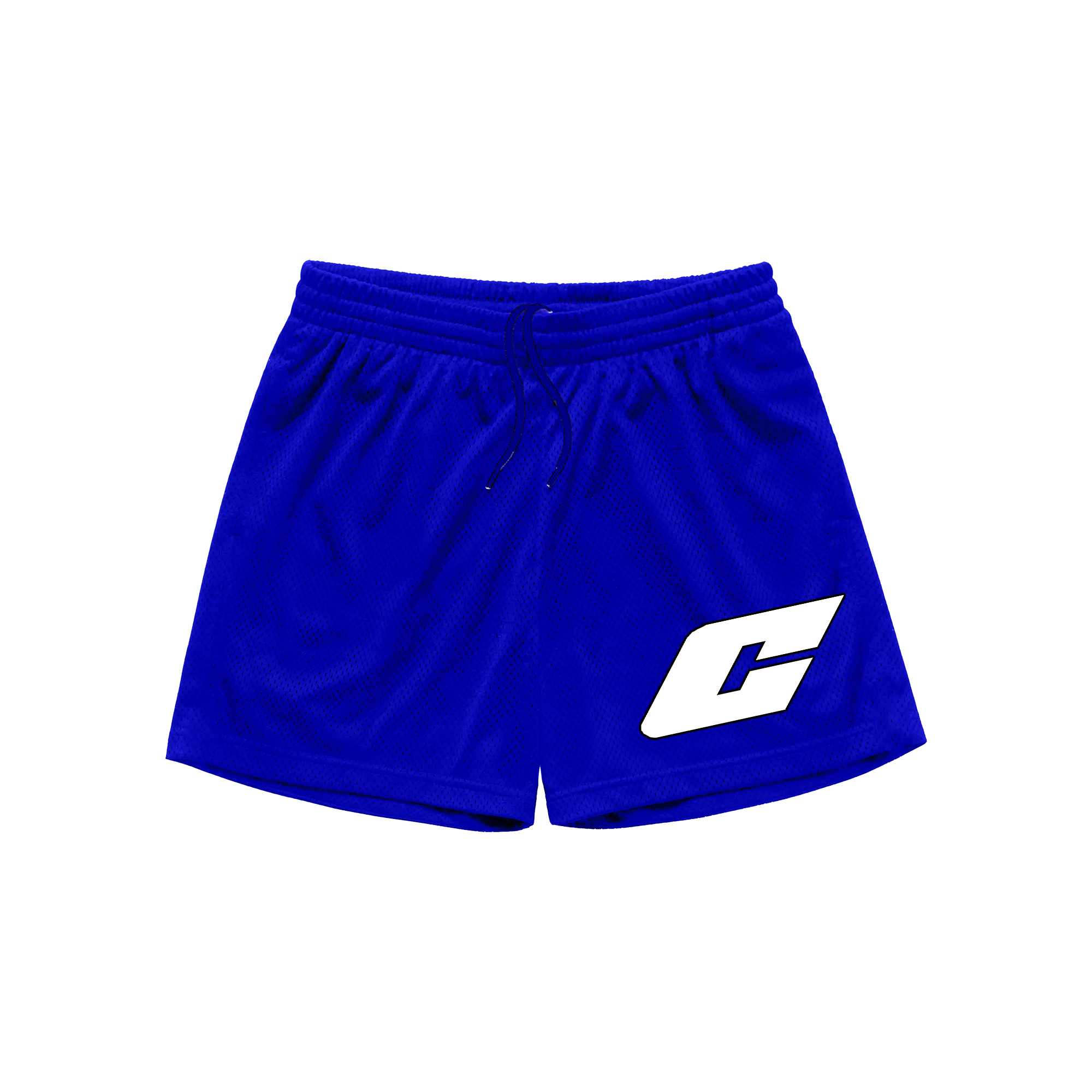 “C Logo” Mesh Shorts in Blue Colorway
