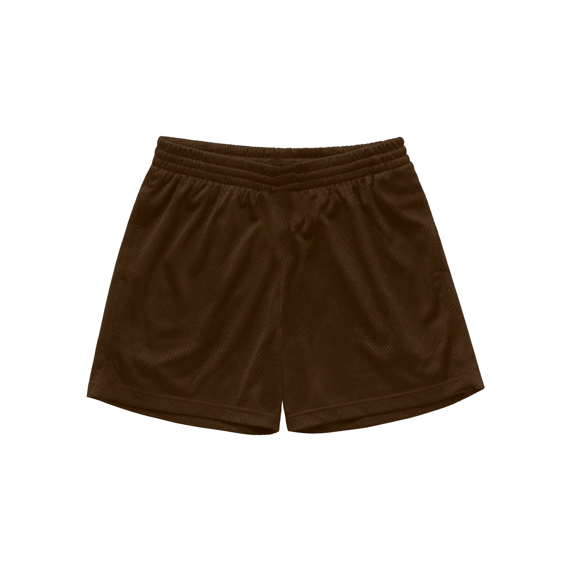 “C Logo” Mesh Shorts in Brown Colorway