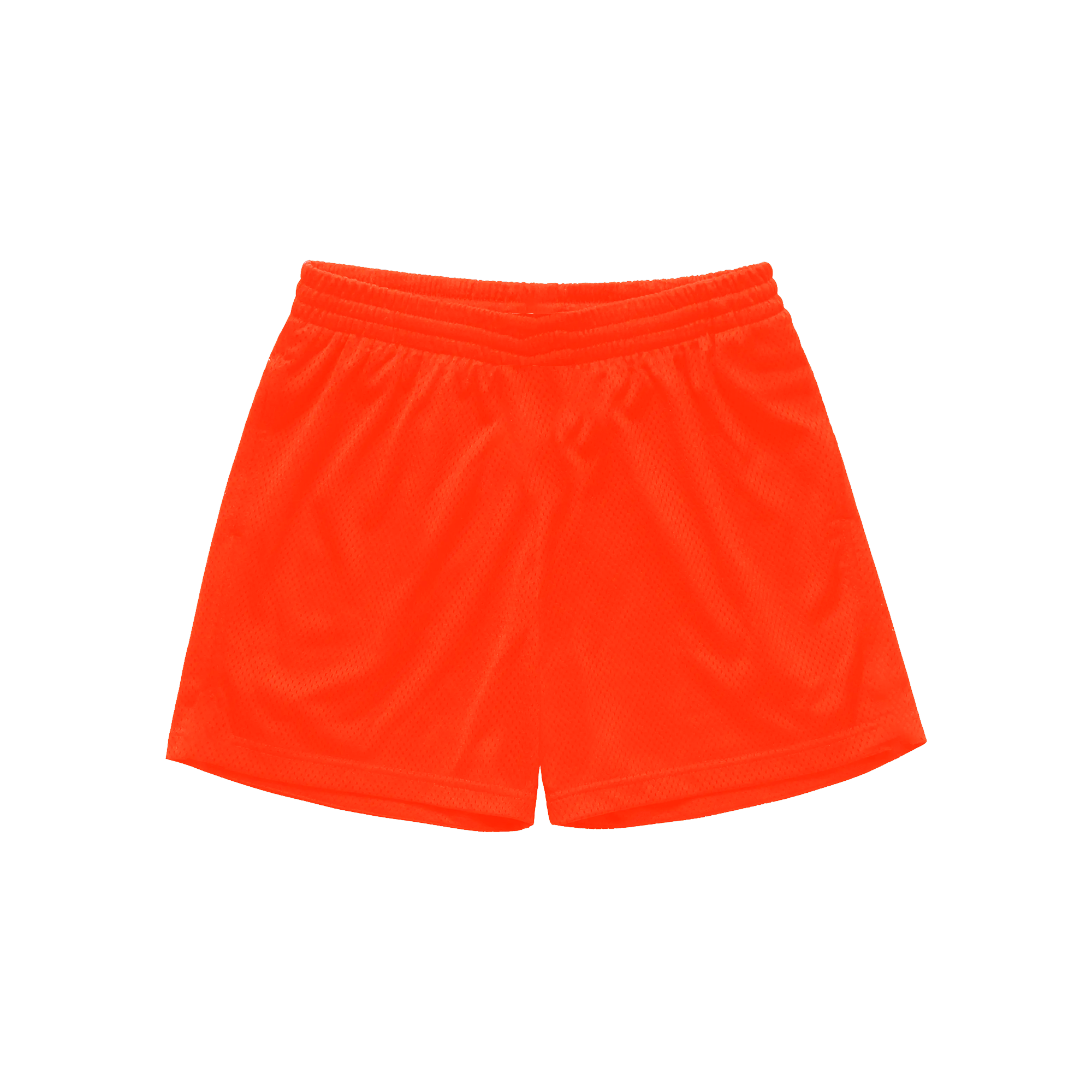 “C Logo” Mesh Shorts in Orange Colorway