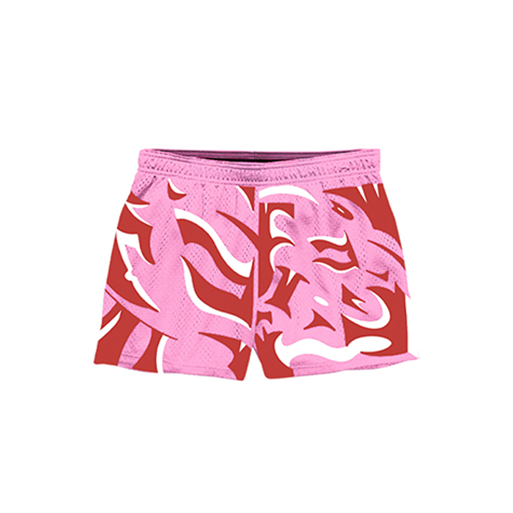"Pink Chrome" Mesh Shorts