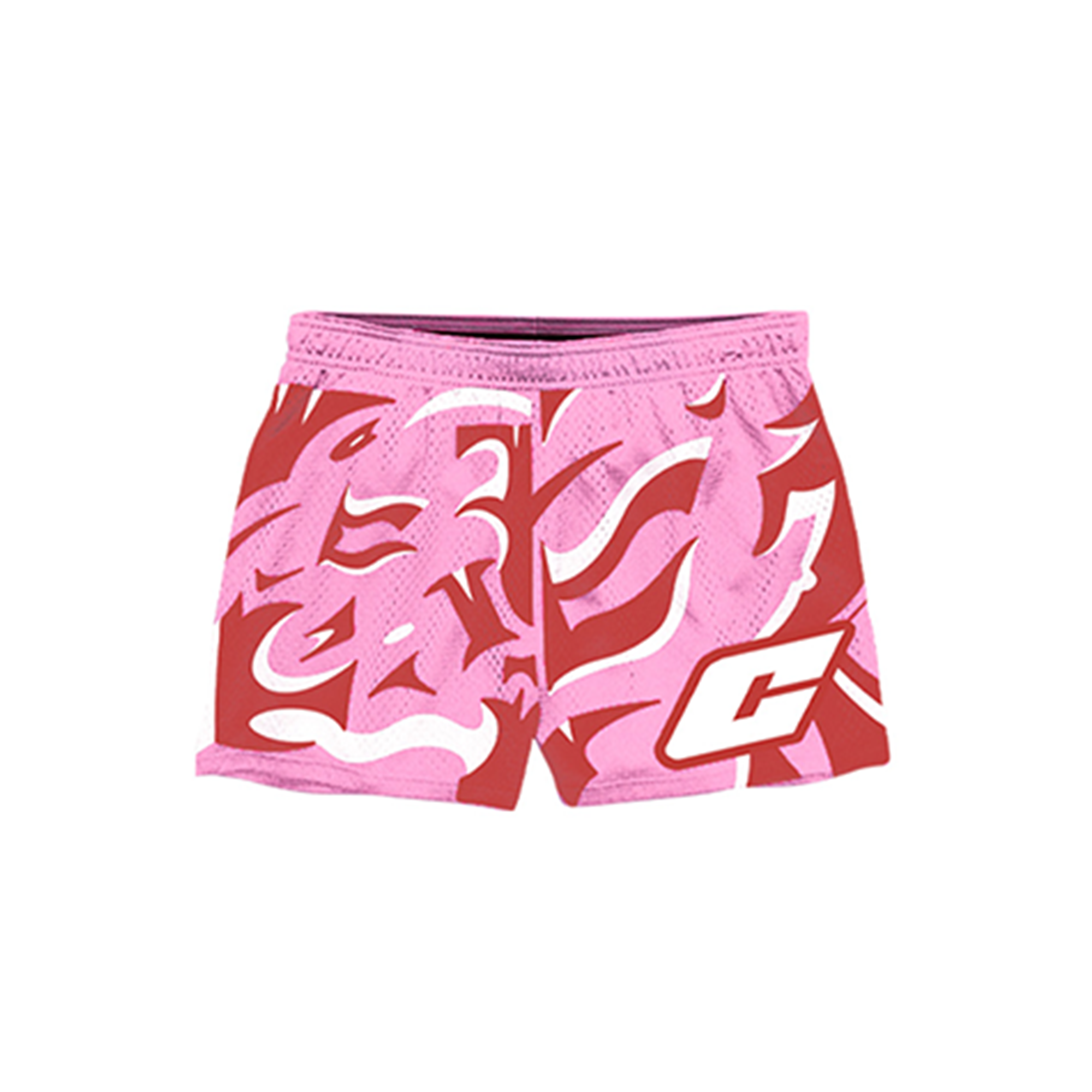 "Pink Chrome" Mesh Shorts