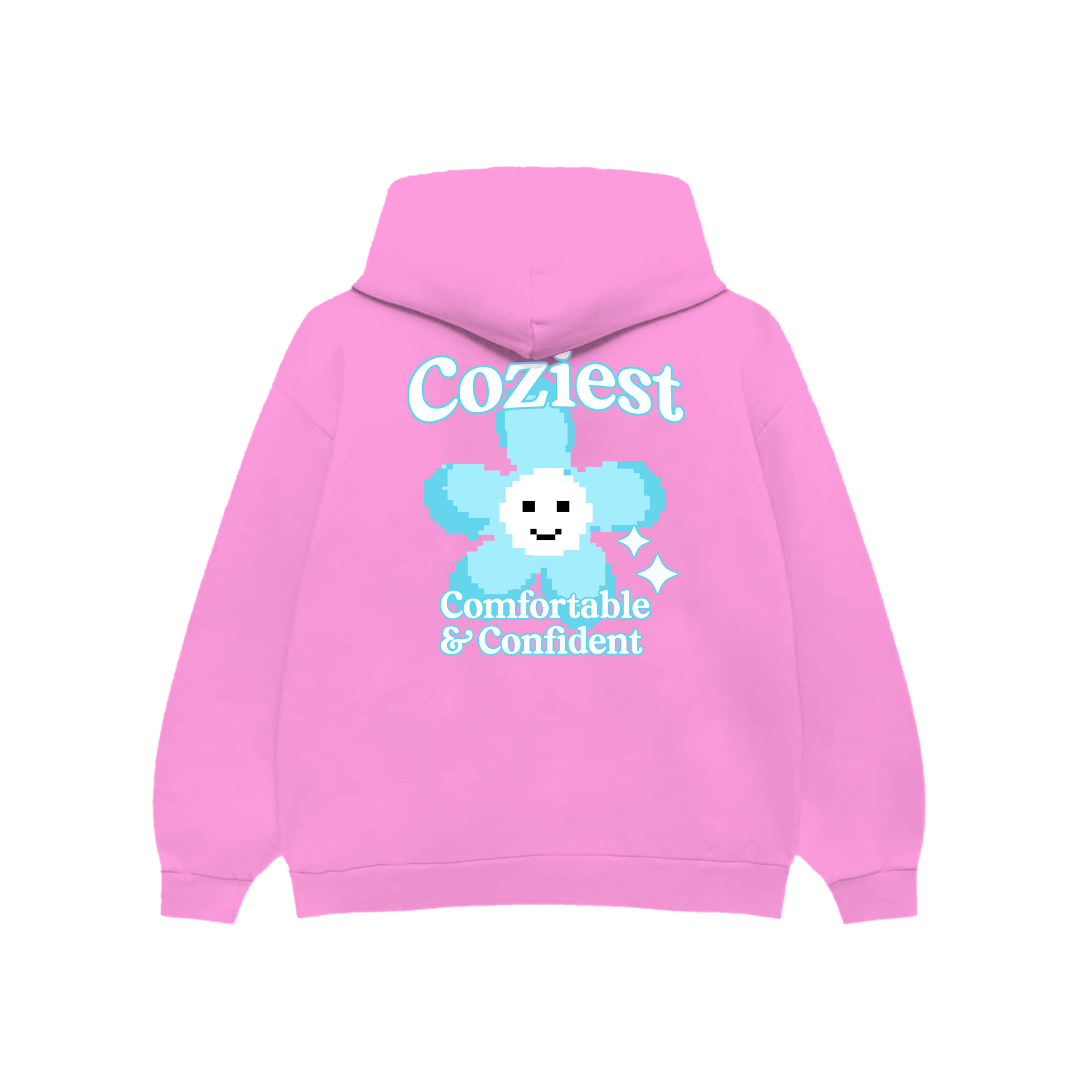 "Cozy Comfortable" Hoodie in Pink Colorway