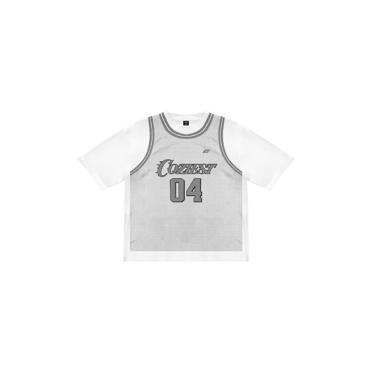 "04 Jersey" Tee in Black and White Colorway