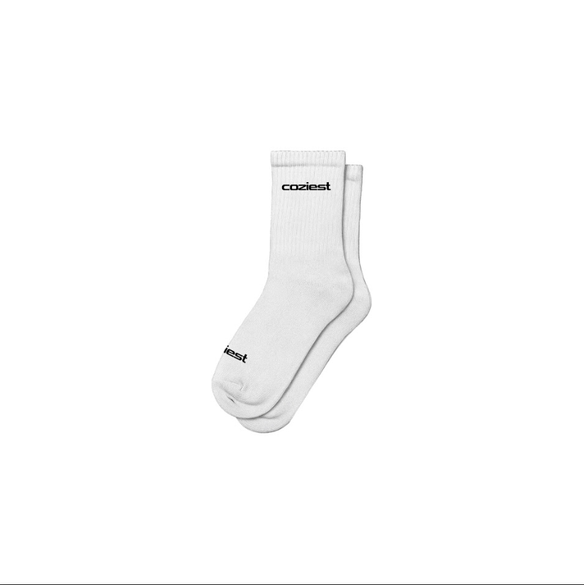 "Blur" Socks in Black and White Colorway