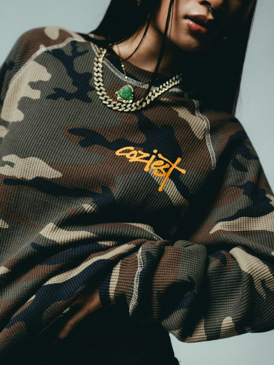 “Waffle Camou Orange” Longsleeve