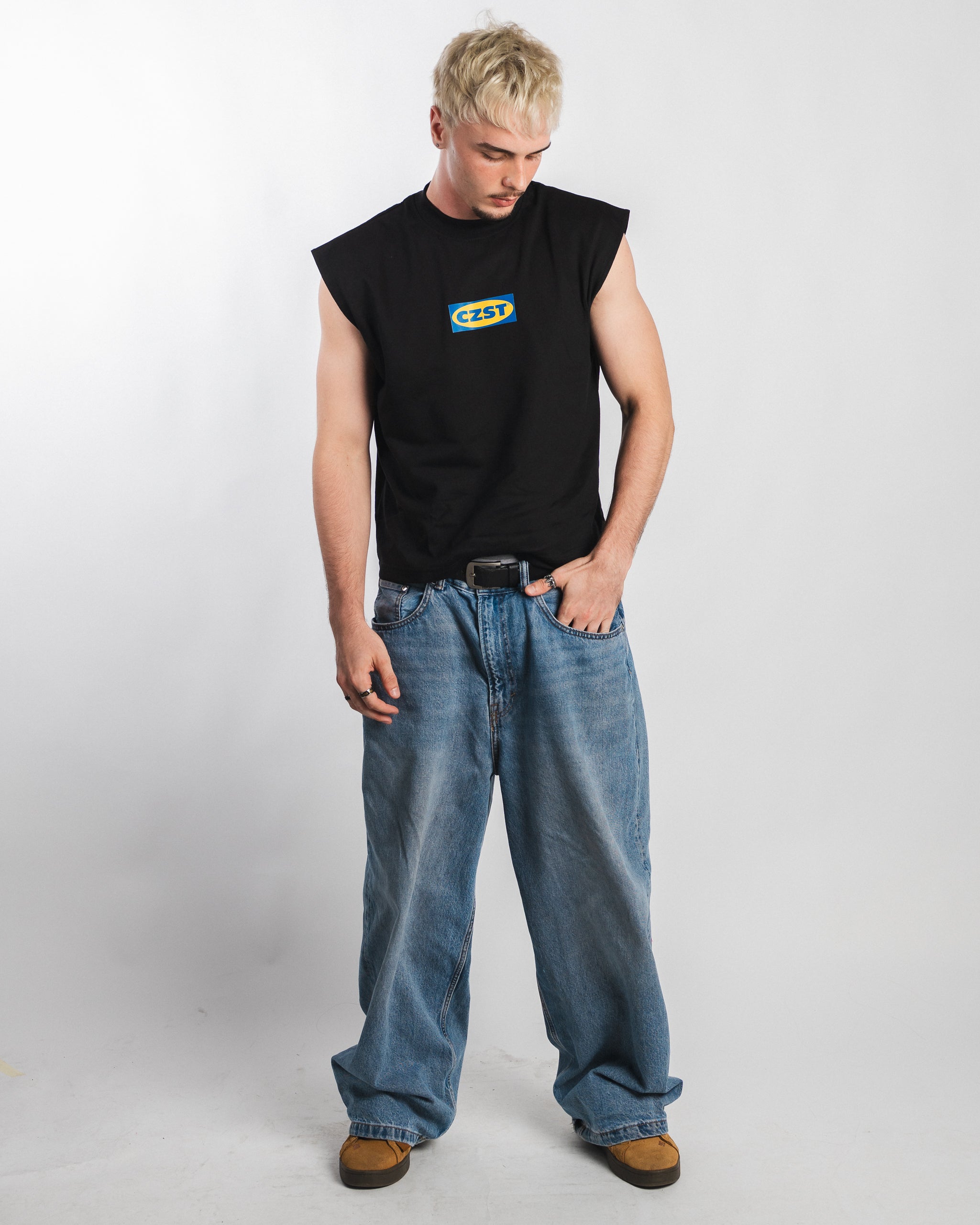 "Ikea" Muscle Tee in Black