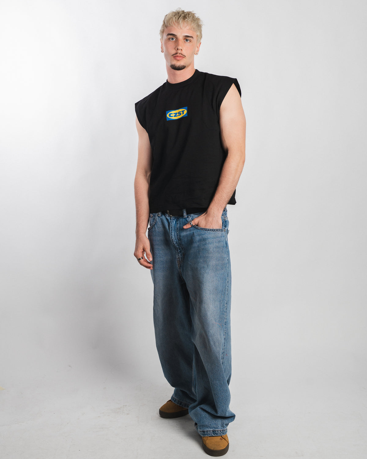 "Ikea" Muscle Tee in Black